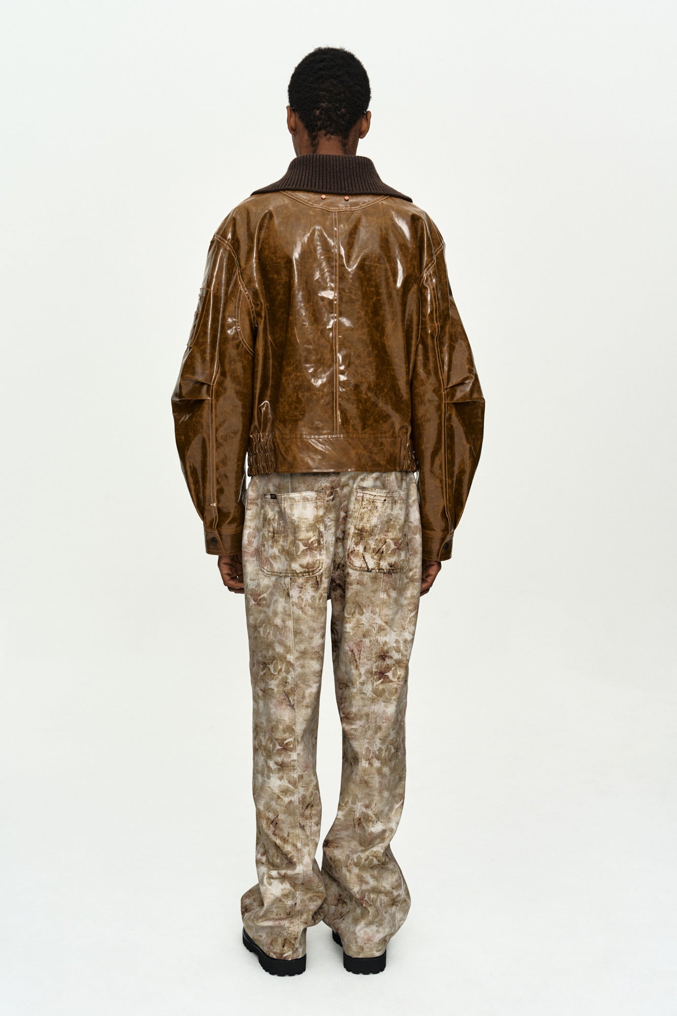 Andersson Bell - Flower Printed Wide-Leg Jeans (Beige) product image 2 | TRAB K-Fashion Australia