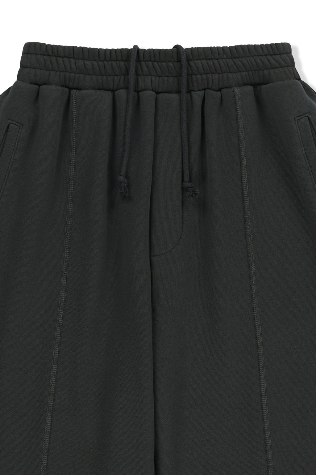 Matin Kim - Colorblock Cut Seam Sweatpants (Black) product image 3 | TRAB K-Fashion Australia