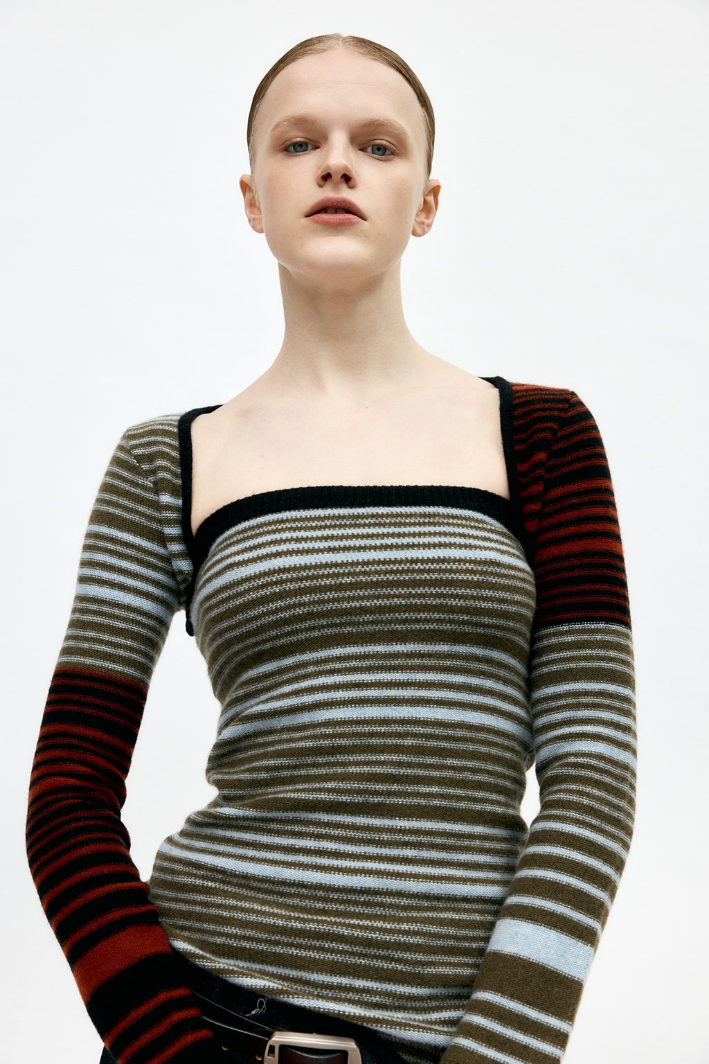 Andersson Bell - Nora Multi Stripe Bolero Top (Multi) product image 1 | TRAB K-Fashion Australia