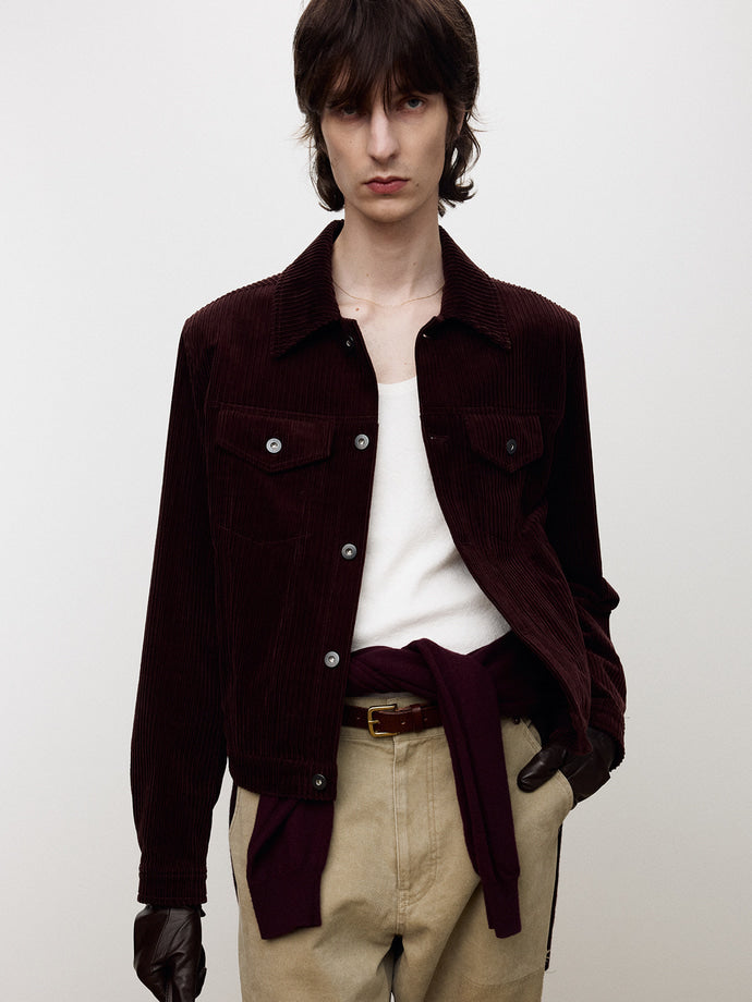 Tonywack - Italian Corduroy Trucker Jacket (Burgundy) product image 8 | TRAB K-Fashion Australia