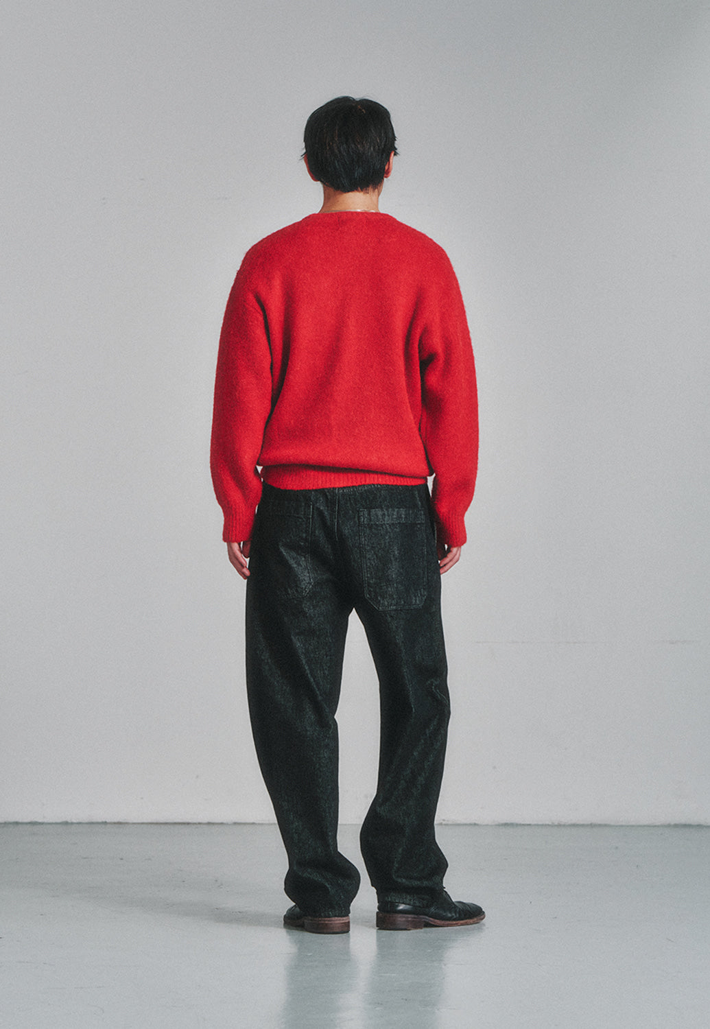 Art if acts - One Tuck Curve Denim Pants (Washed Black) product image 3 | TRAB K-Fashion Australia