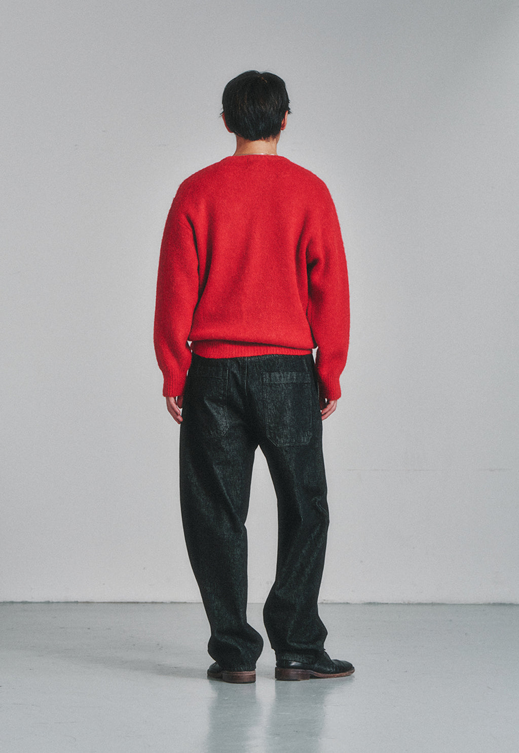 Art if acts - One Tuck Curve Denim Pants (Washed Black) product image 3 | TRAB K-Fashion Australia
