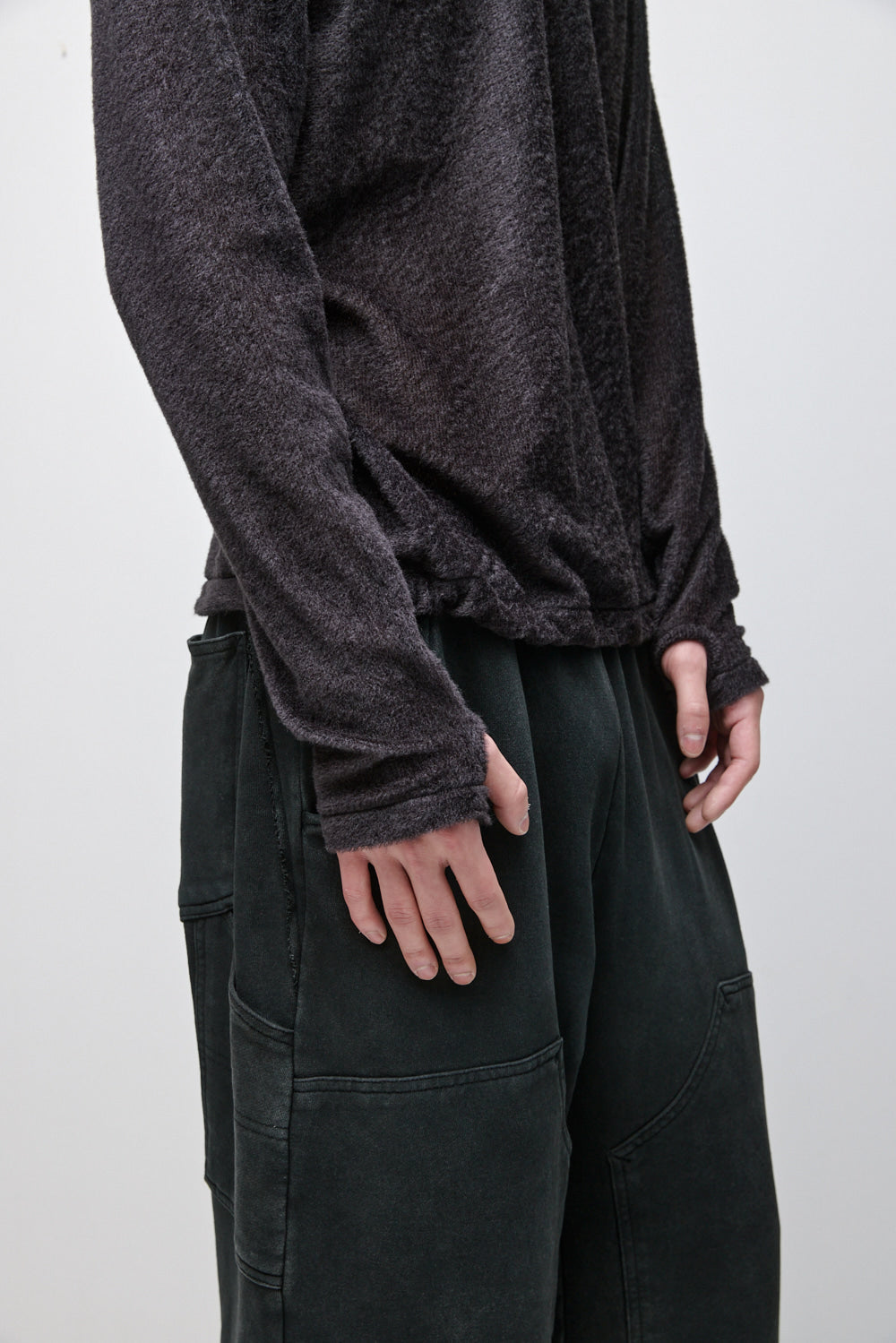 Hatchingroom - Fuzzy Mesh Tee (Charcoal) product image 12 | TRAB K-Fashion Australia