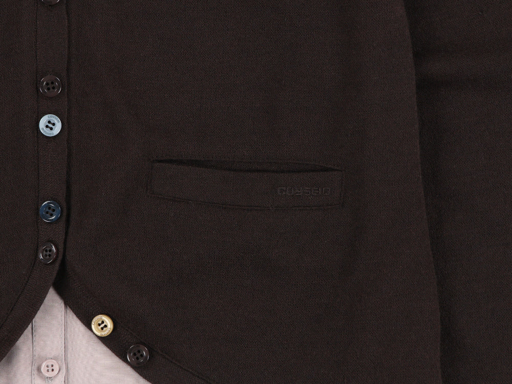 Coyseio - Layered Shirt Cardigan (Brown) product image 14 | TRAB K-Fashion Australia