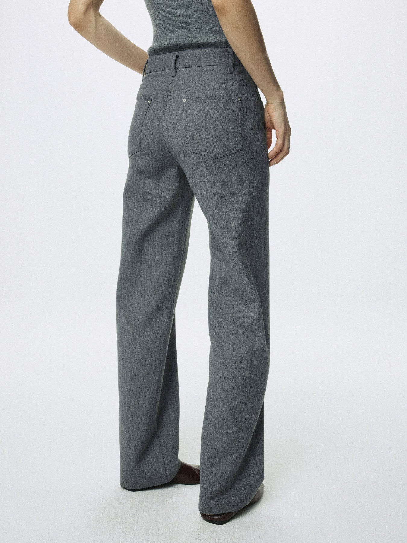 Tonywack - Wool 5 Pocket Straight Pants (Light Grey) product image 6 | TRAB K-Fashion Australia