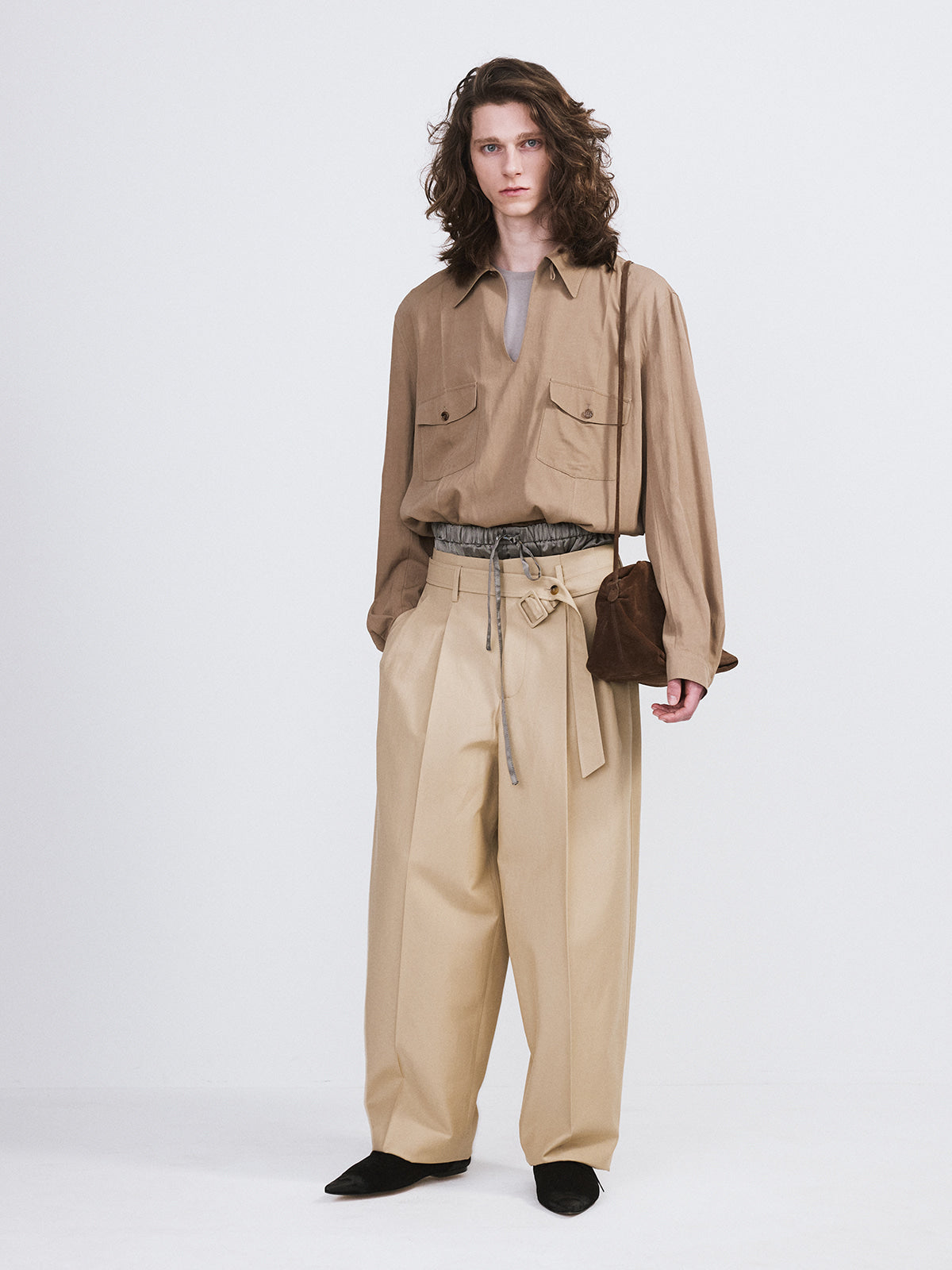 Recto - Two Pocket Hunting Top (Beige Khaki) product image 2 | TRAB K-Fashion Australia