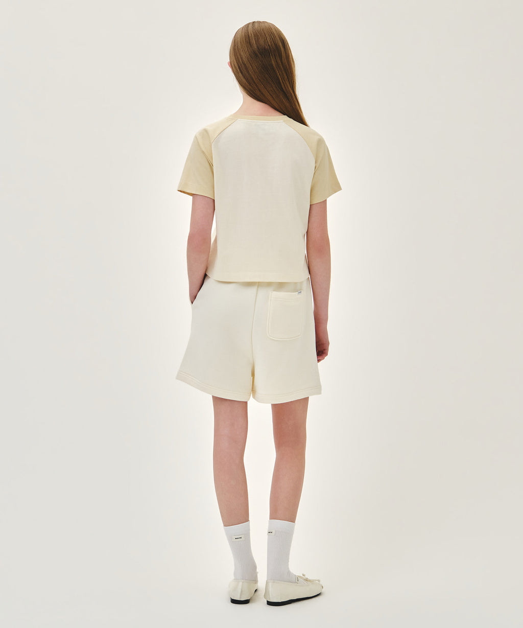 Marithe & Francois Girbaud - Regular Logo Sweat Shorts (Ivory) product image 5 | TRAB K-Fashion Australia