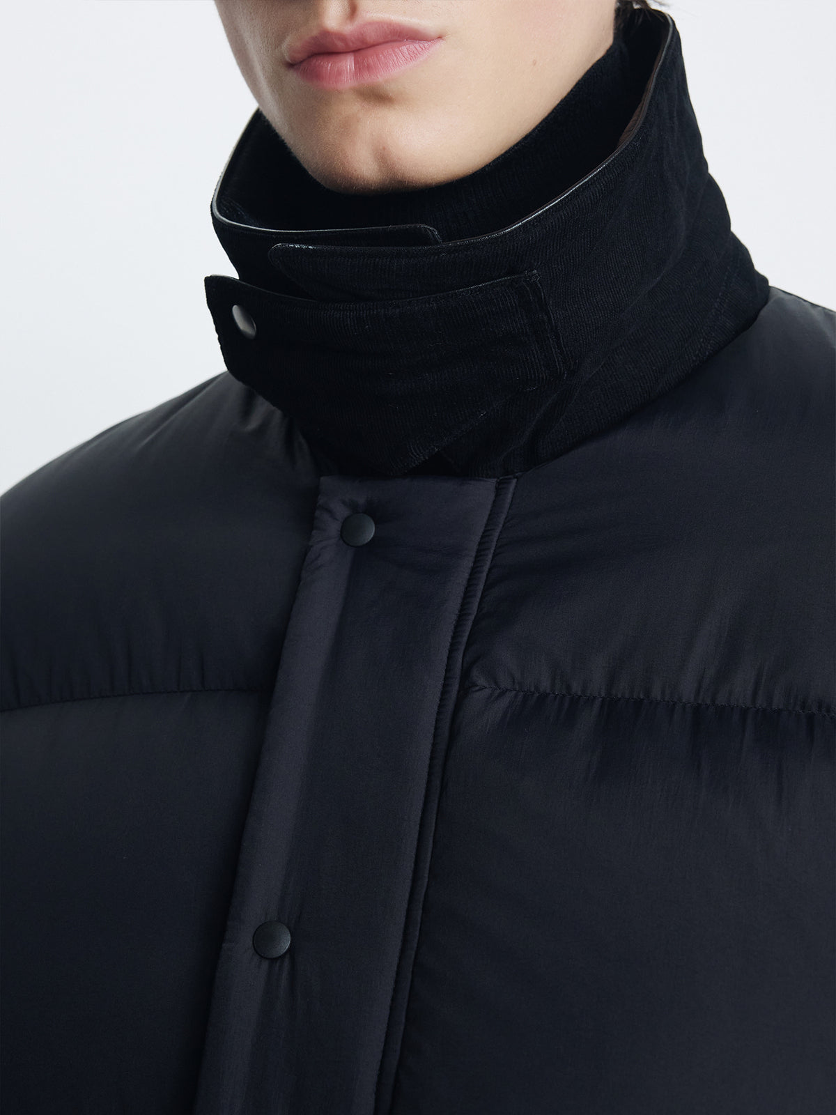 Tonywack - Leather Collar Down Puffer Blouson (Black) product image 6 | TRAB K-Fashion Australia