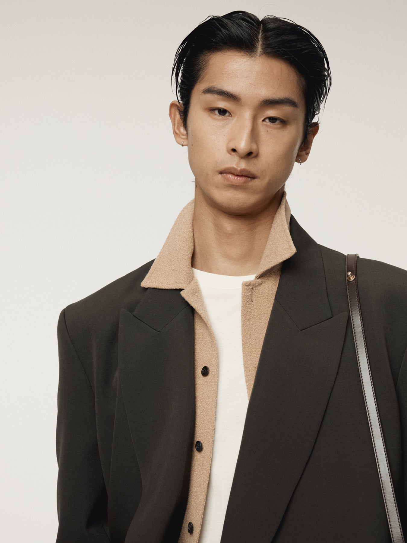 Recto - Styrene Double Breasted Suit Jacket (Charcoal Grey) product image 14 | TRAB K-Fashion Australia