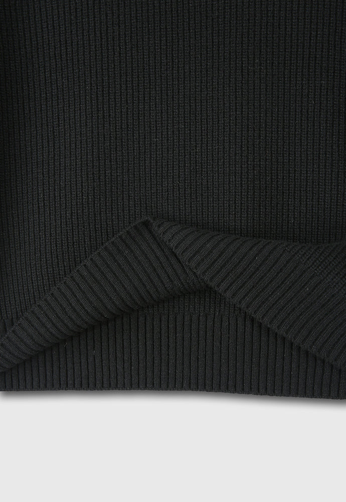 Tonywack - Hard Twist Wool Slit Turtleneck Knit (Black) product image 12 | TRAB K-Fashion Australia