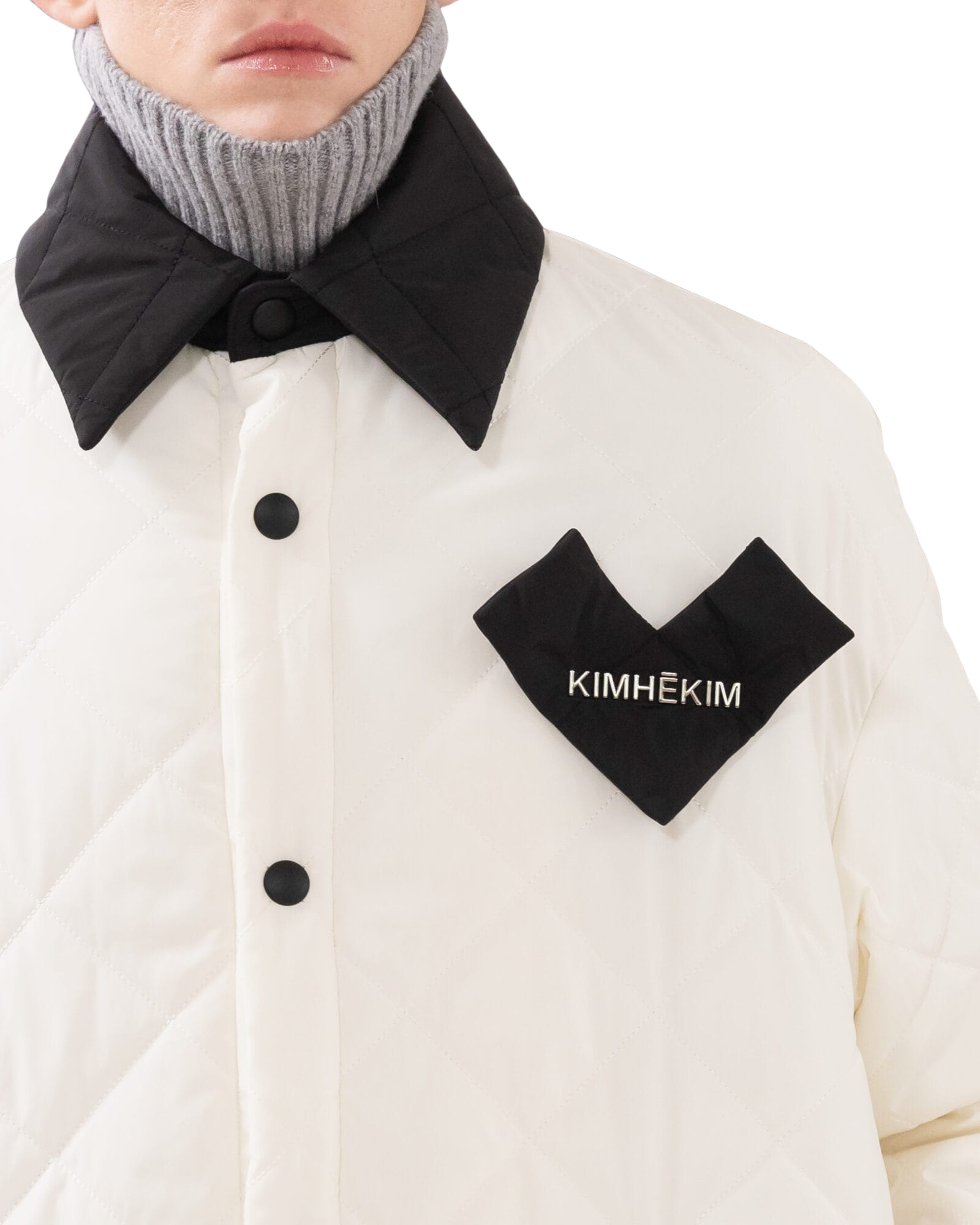 Kimhe Kim - Bi-Color Quilted Jacket (Ivory/Black) product image 4 | TRAB K-Fashion Australia