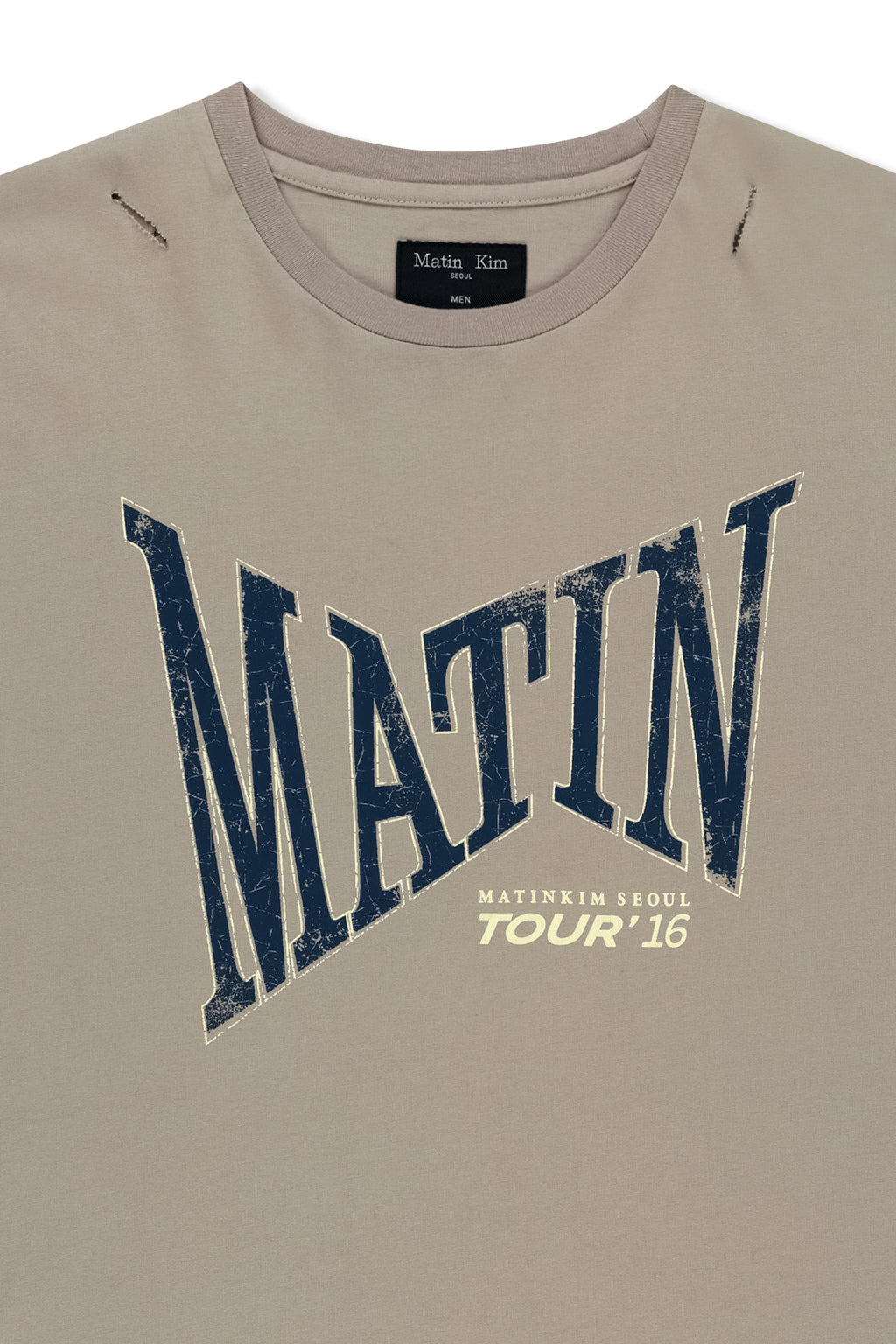 Matin Kim - Raw Edge Cut Out Sleeveless Top (Beige) product image 3 | TRAB K-Fashion Australia