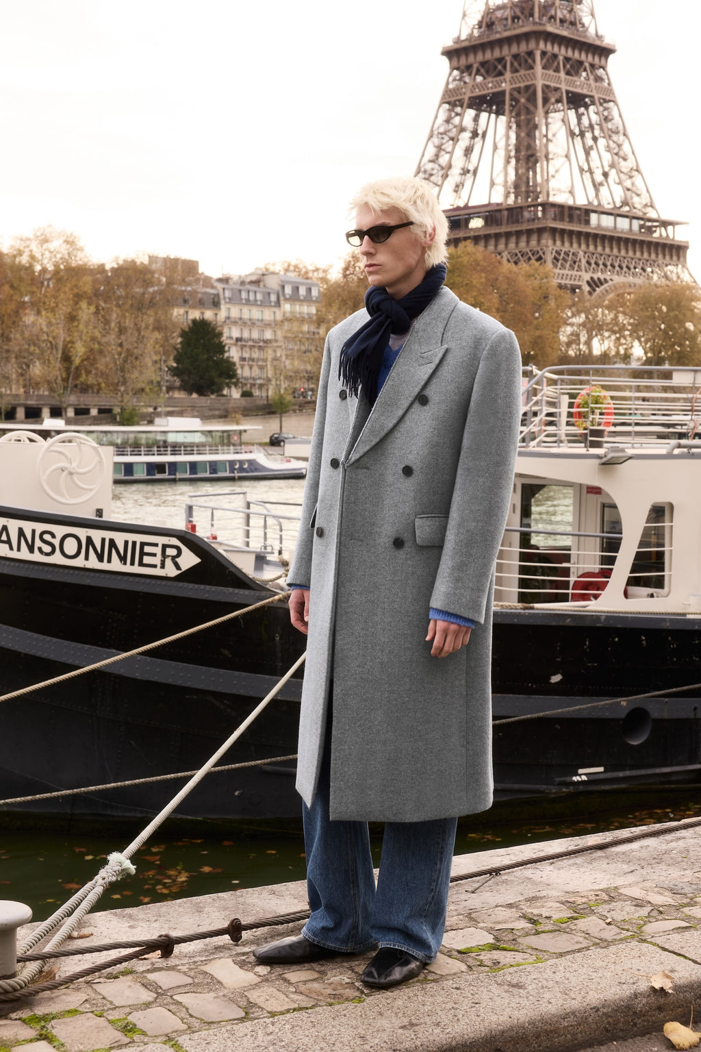 STU - Inverted Double Coat In Light (Grey) product image 1 | TRAB K-Fashion Australia