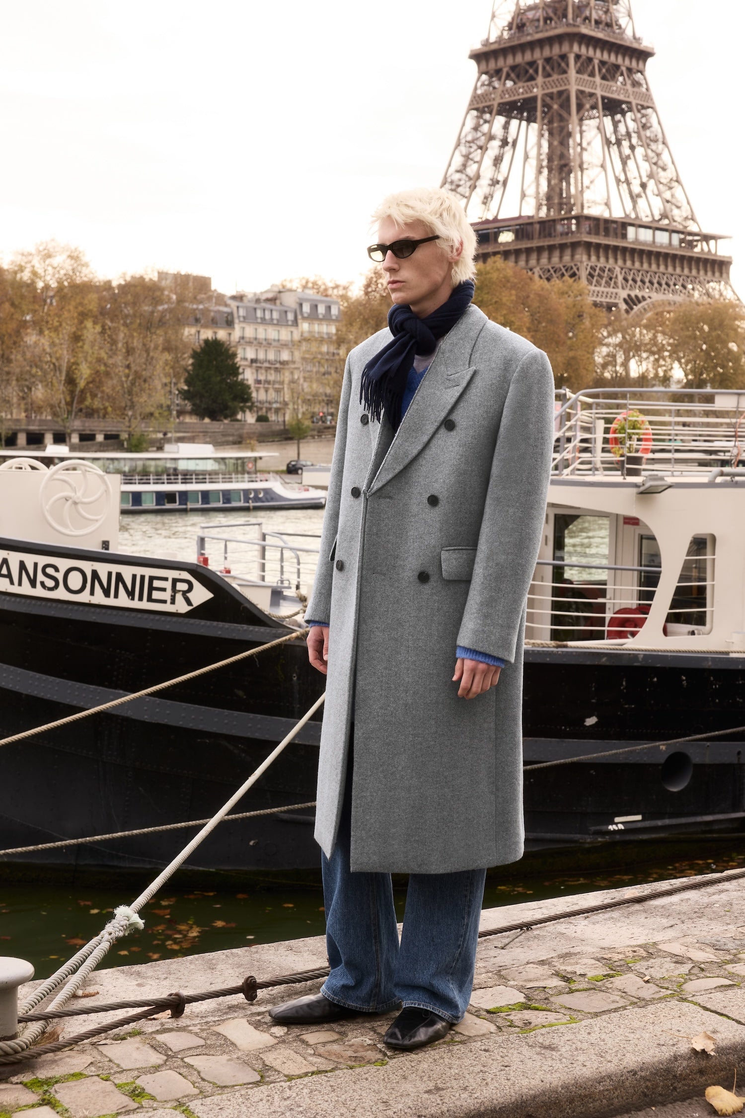 STU - Inverted Double Coat In Light (Grey) product image 1 | TRAB K-Fashion Australia