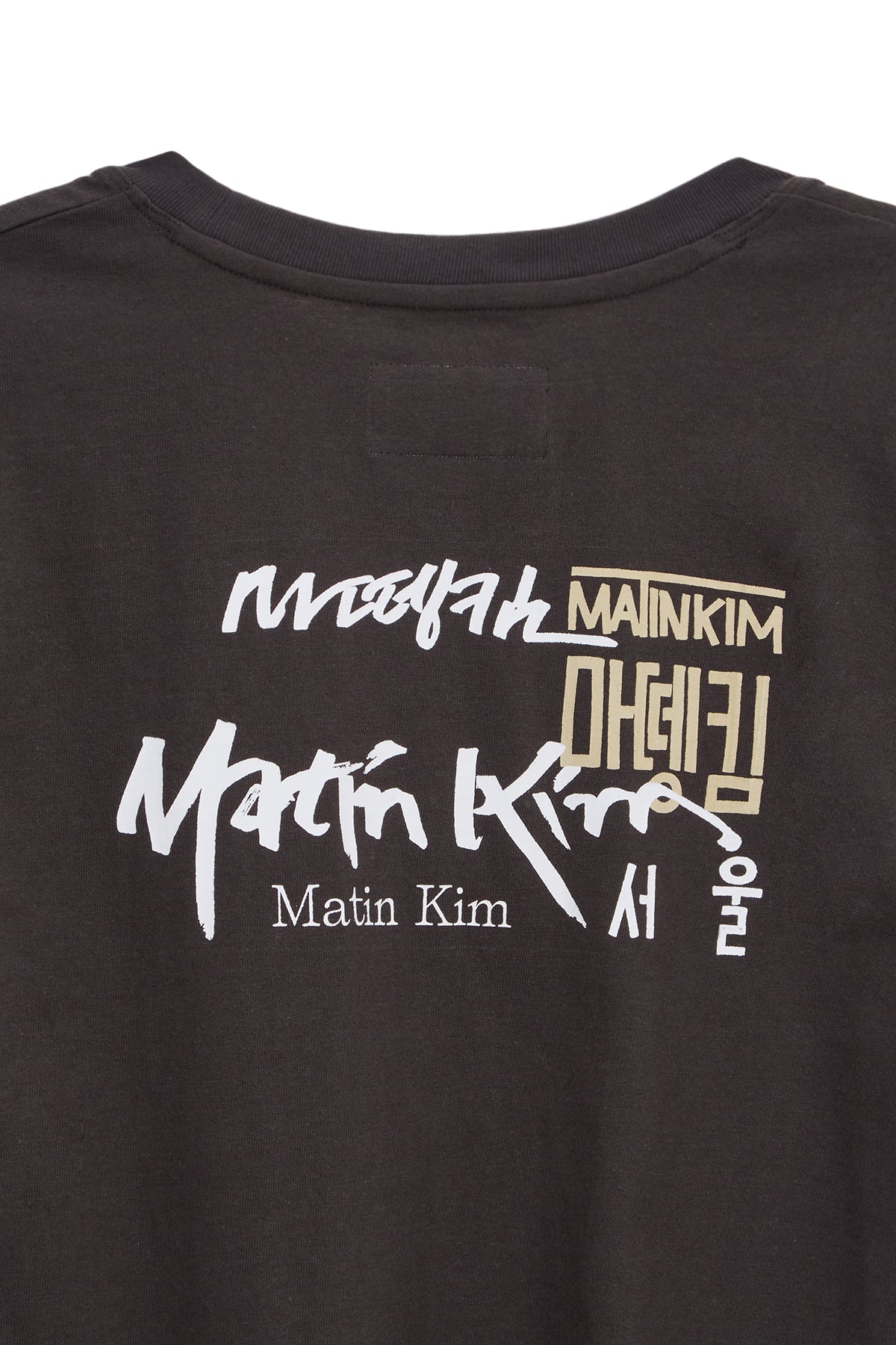 Matin Kim - Hangeul Logo Small Archive Top (Charcoal) product image 4 | TRAB K-Fashion Australia