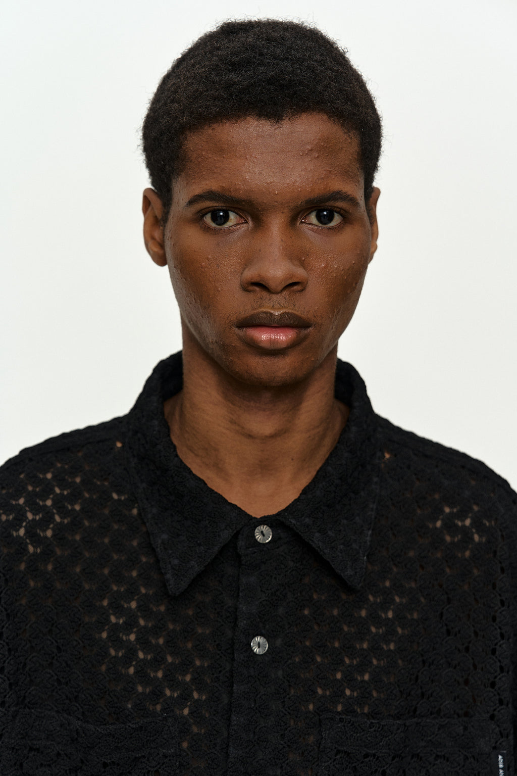 Andersson Bell - Tres Sheer Knitted Shirt (Black) product image 7 | TRAB K-Fashion Australia