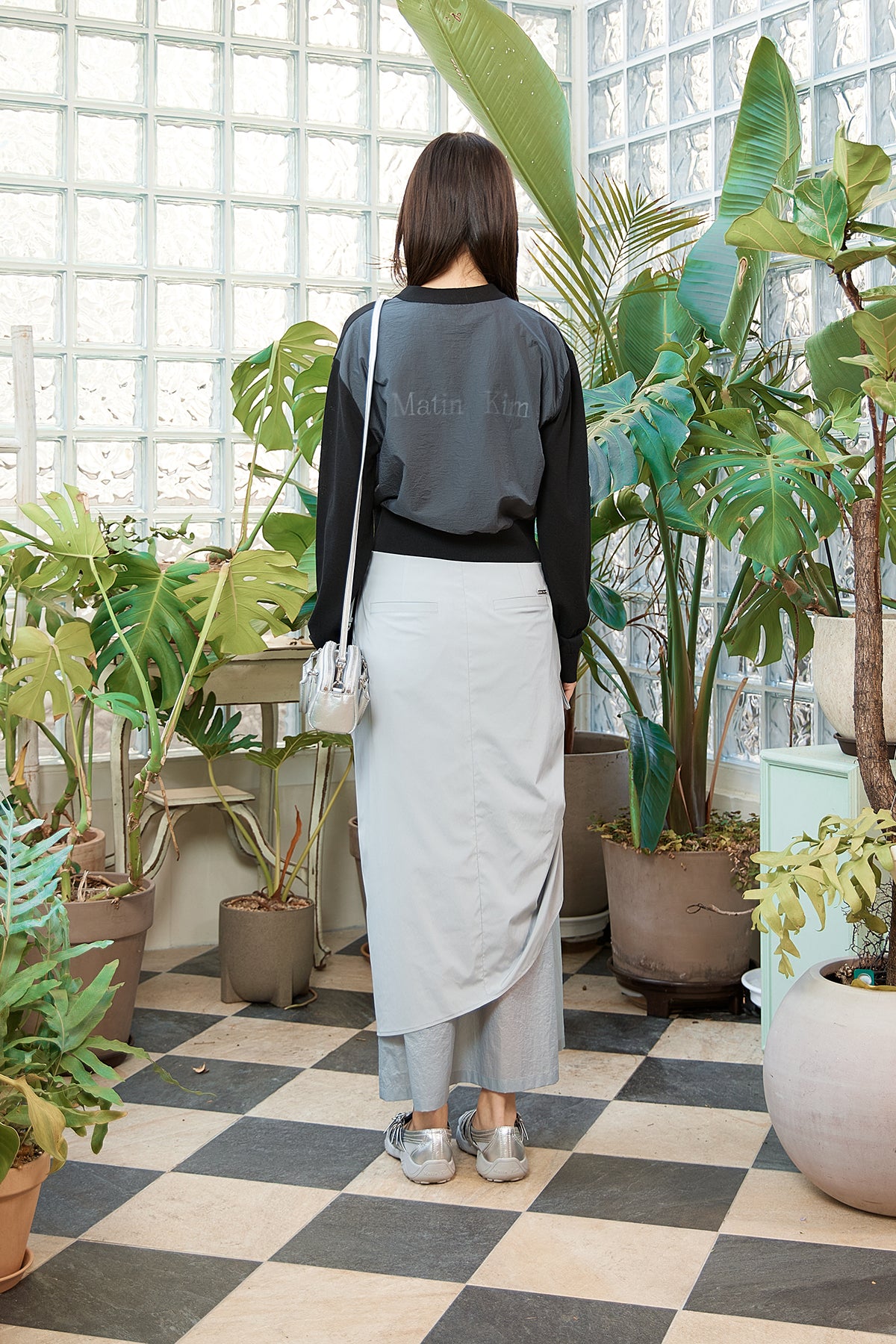 Matin Kim - Back Logo See Through Cardigan (Black) product image 7 | TRAB K-Fashion Australia