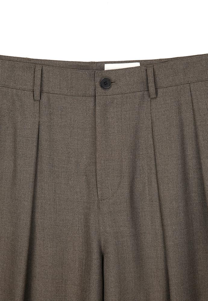 Art if acts - Reverse Wool Two Tuck Pants (Brown) product image 8 | TRAB K-Fashion Australia