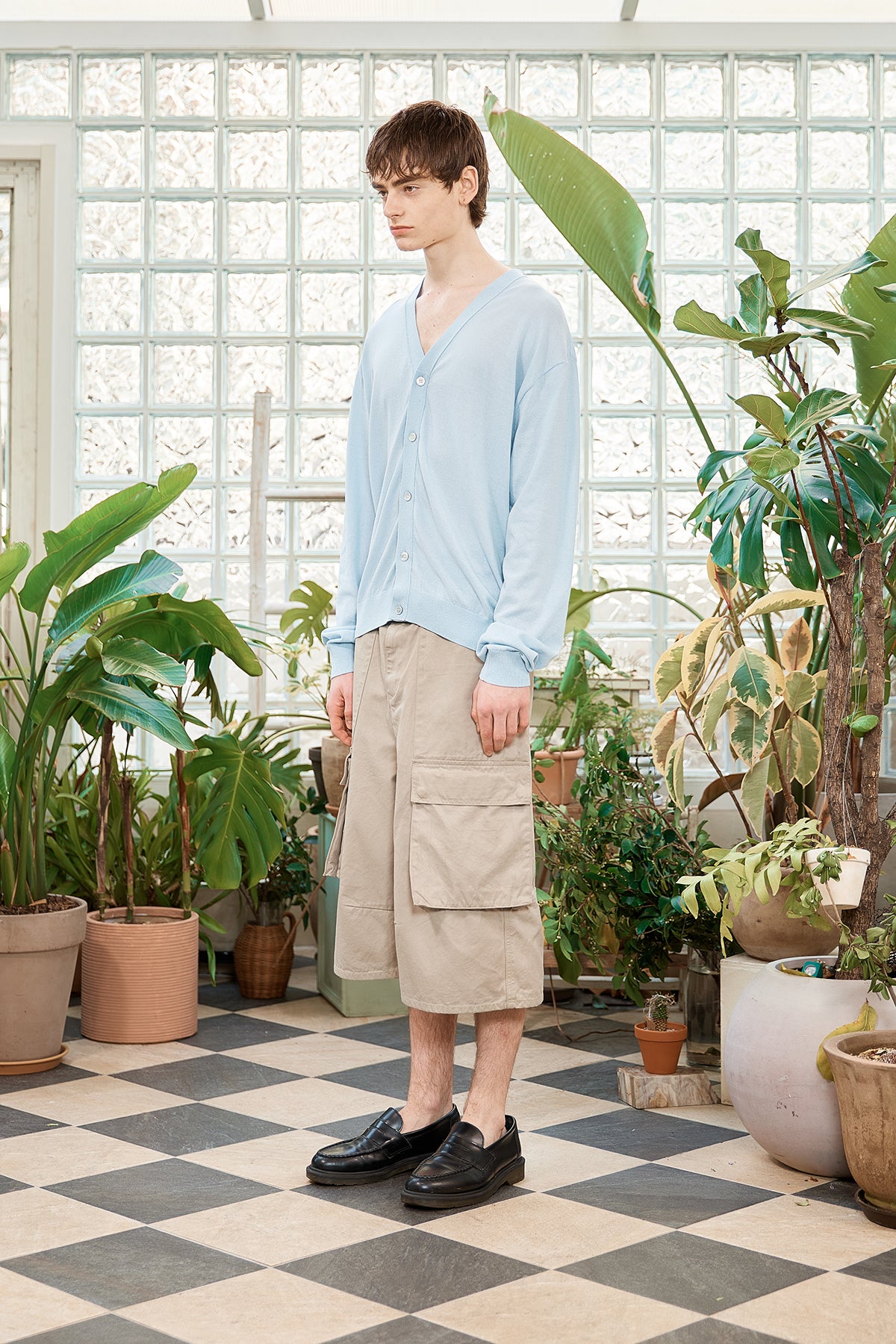 Matin Kim - Back Logo See Through Cardigan (Sky) product image 6 | TRAB K-Fashion Australia