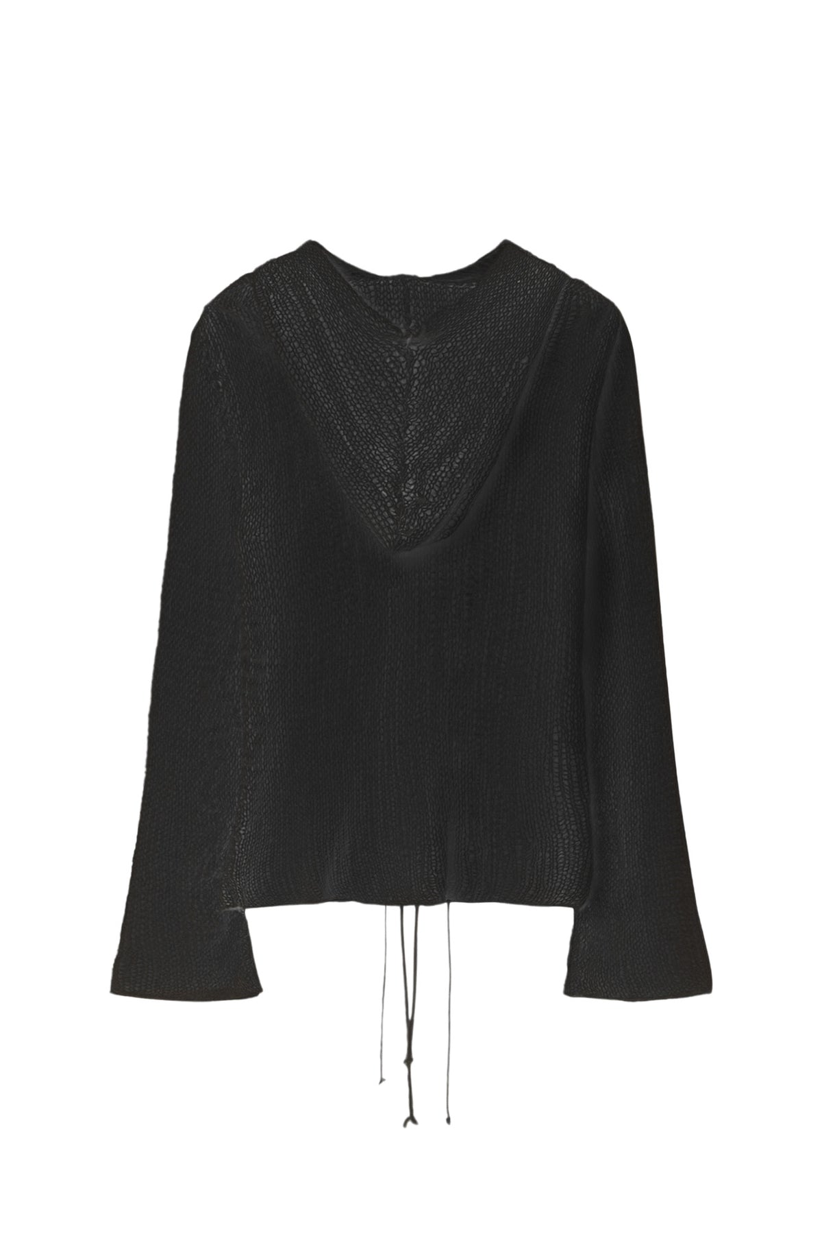 Deinet - Loose Mesh Knit Hoodie (Black) product image 2 | TRAB K-Fashion Australia
