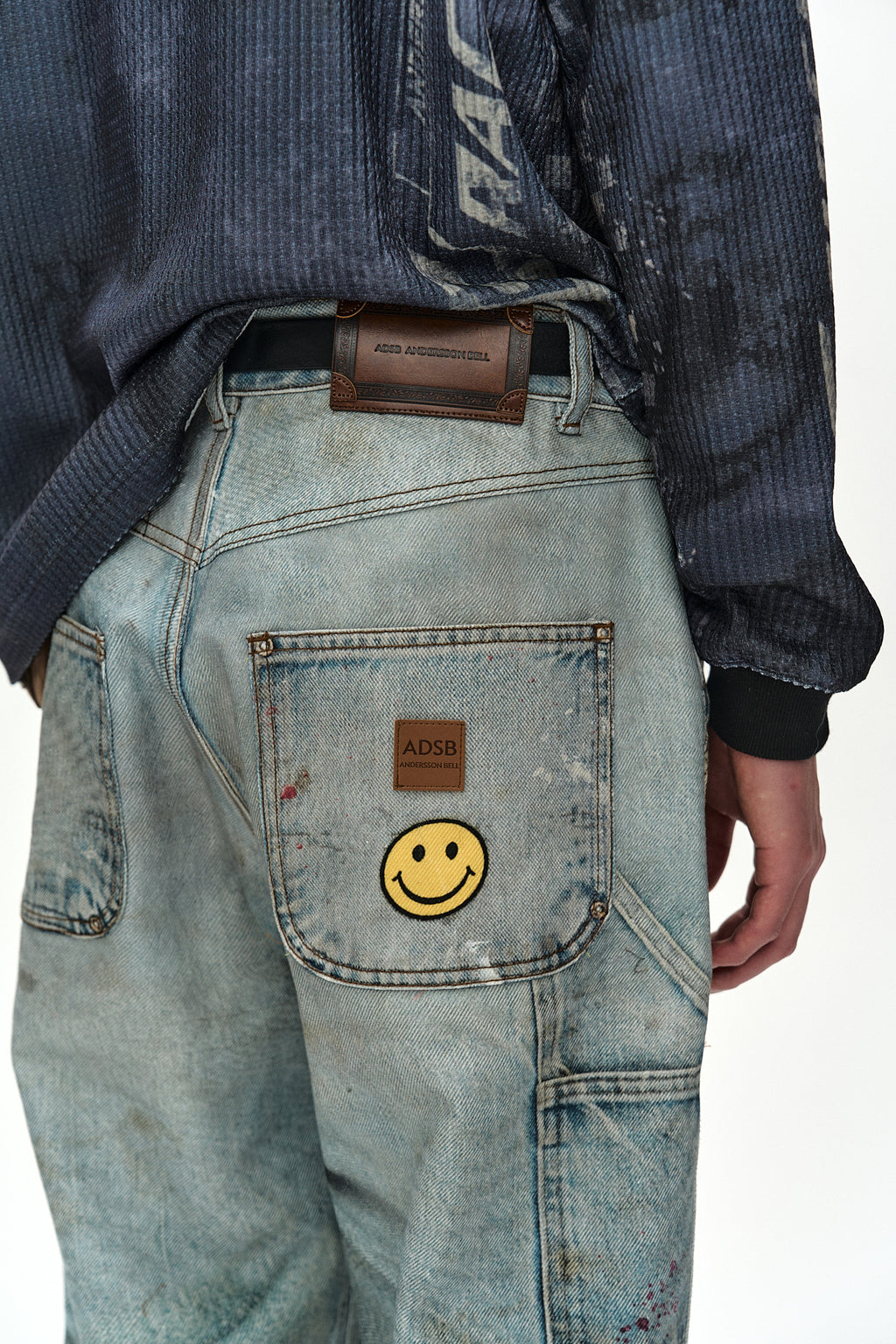 Andersson Bell - Distressed Trompe-L’œil Carpenter Jeans (mid Blue) (Mid Blue) product image 6 | TRAB K-Fashion Australia