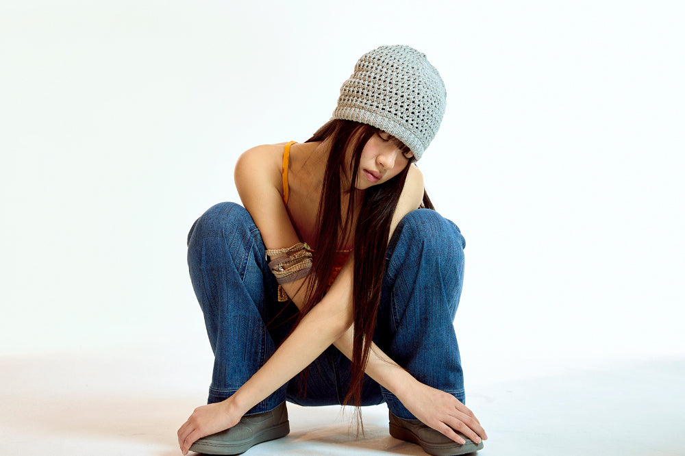 Coyseio - String Net Beanie (Melange Grey) product image 2 | TRAB K-Fashion Australia