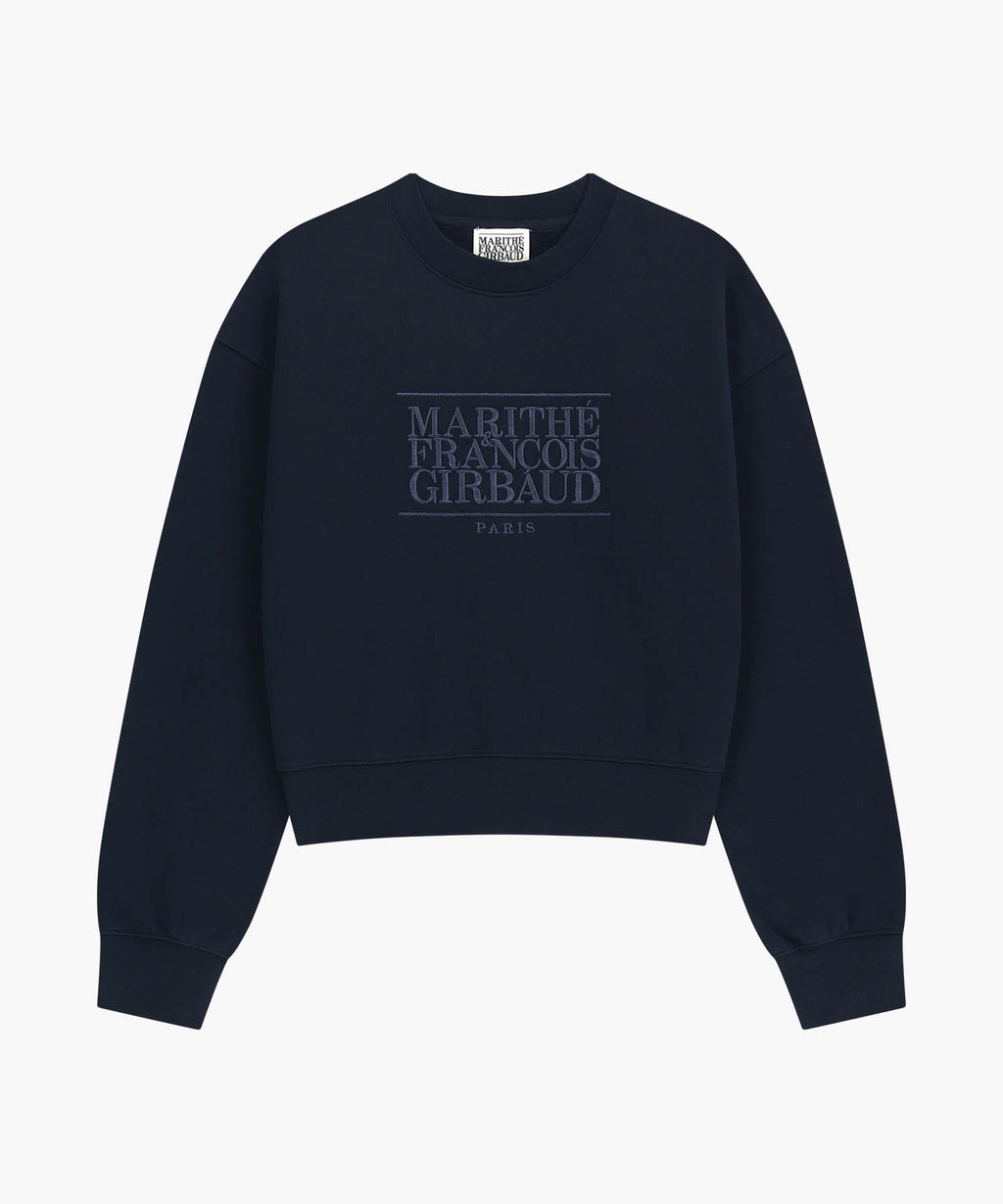 Marithe & Francois Girbaud - Classic Logo Crop Sweatshirt (Navy) product image 6 | TRAB K-Fashion Australia