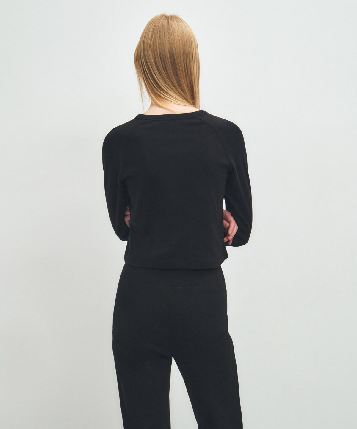 Marithe & Francois Girbaud - Basic Crop Long Sleeve (Black) product image 3 | TRAB K-Fashion Australia