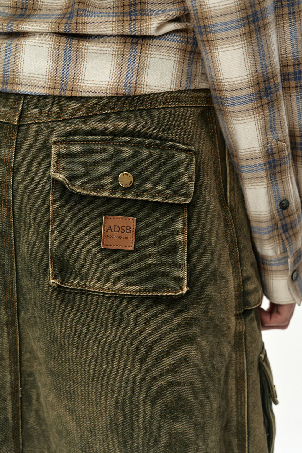 Andersson Bell - Cargo Pocket Wrap Skirt (Khaki) product image 8 | TRAB K-Fashion Australia