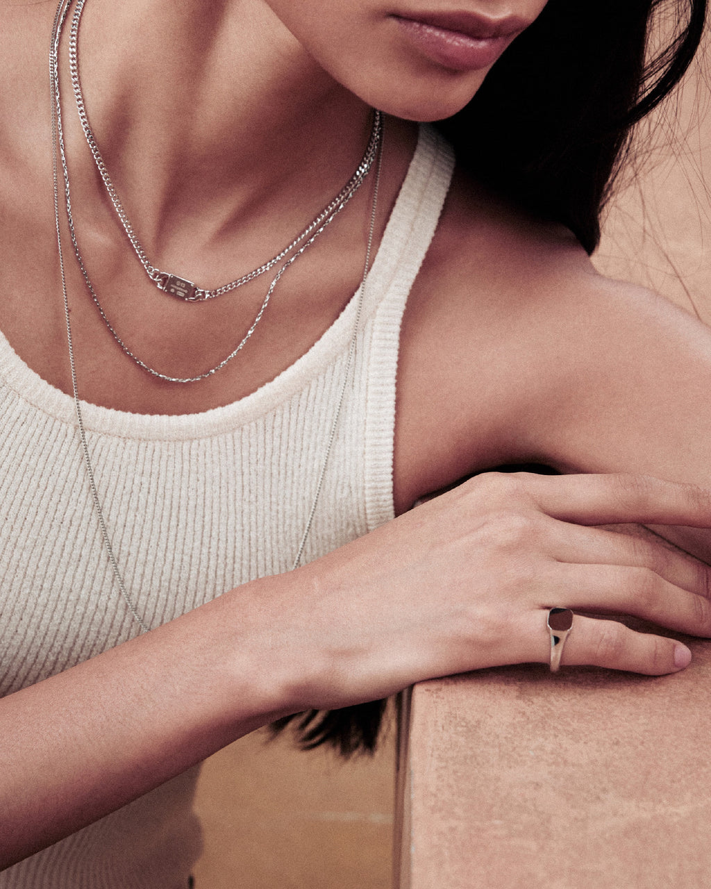Numbering - Square Signet Pinky Ring #8523 product image 2 | TRAB K-Fashion Australia