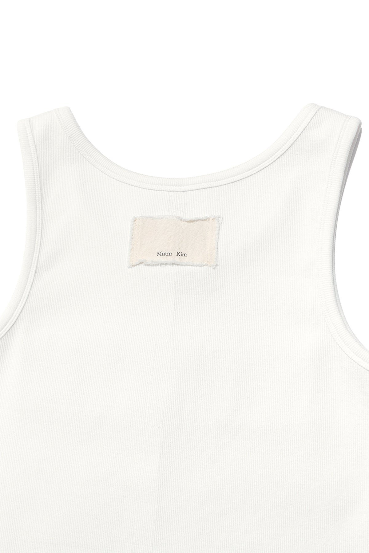 Matin Kim - Logo Applique Slim Tank Top (White) product image 4 | TRAB K-Fashion Australia