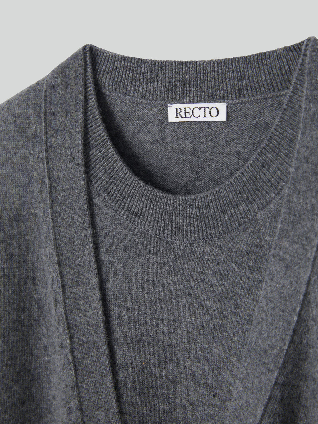Recto - Layered Cardigan Knit Top (Melange Grey) product image 14 | TRAB K-Fashion Australia