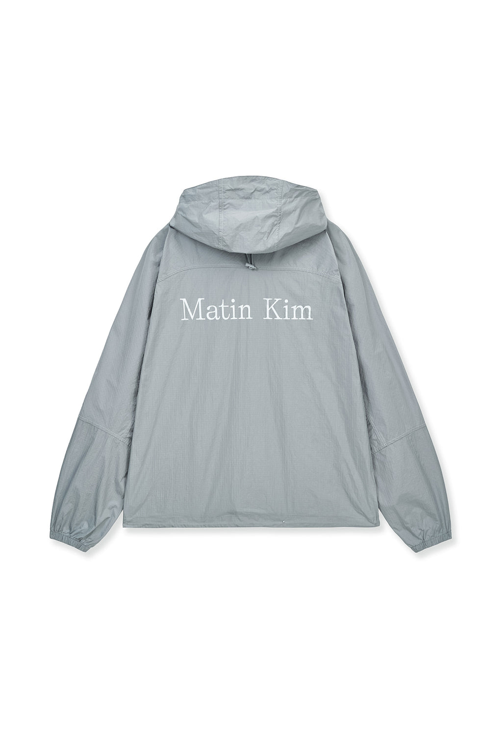 Matin Kim - Back Logo Hoody Wind Breaker (Light Grey) product image 2 | TRAB K-Fashion Australia