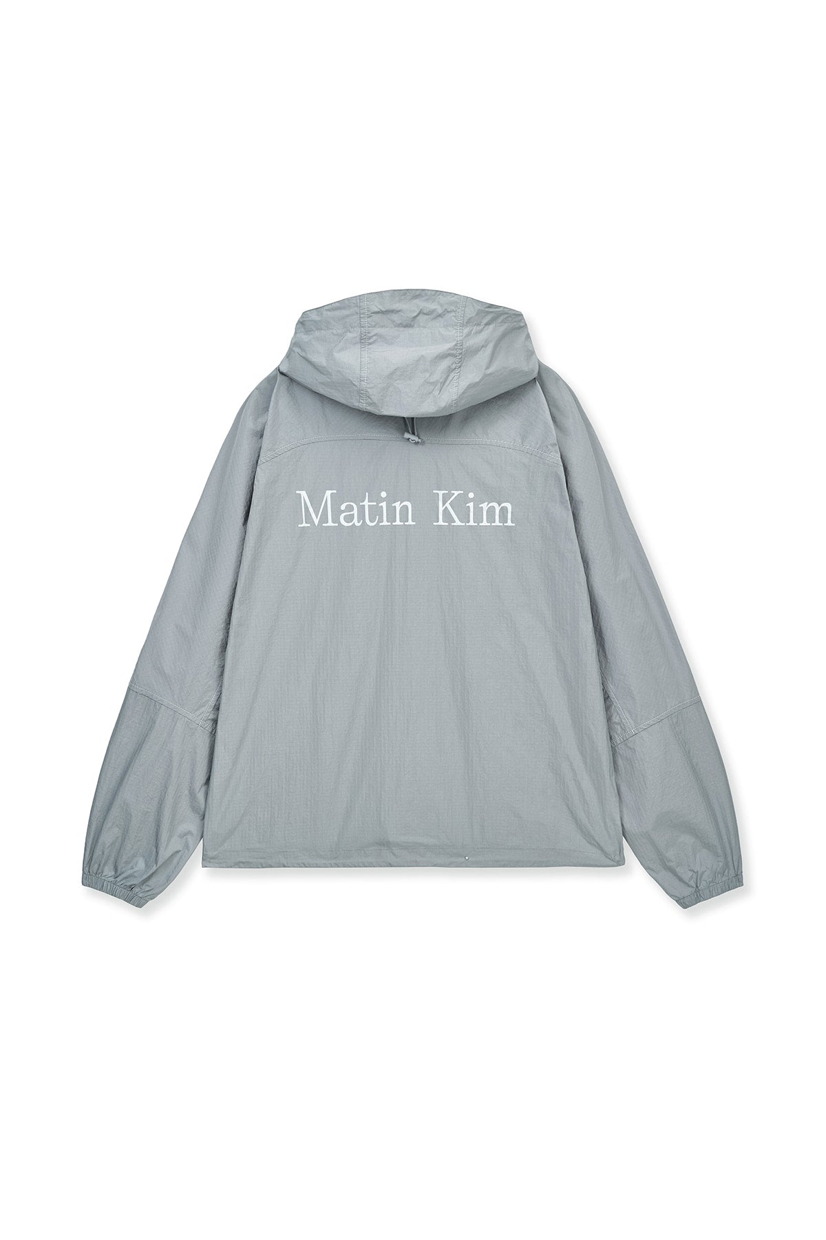 Matin Kim - Back Logo Hoody Wind Breaker (Light Grey) product image 2 | TRAB K-Fashion Australia