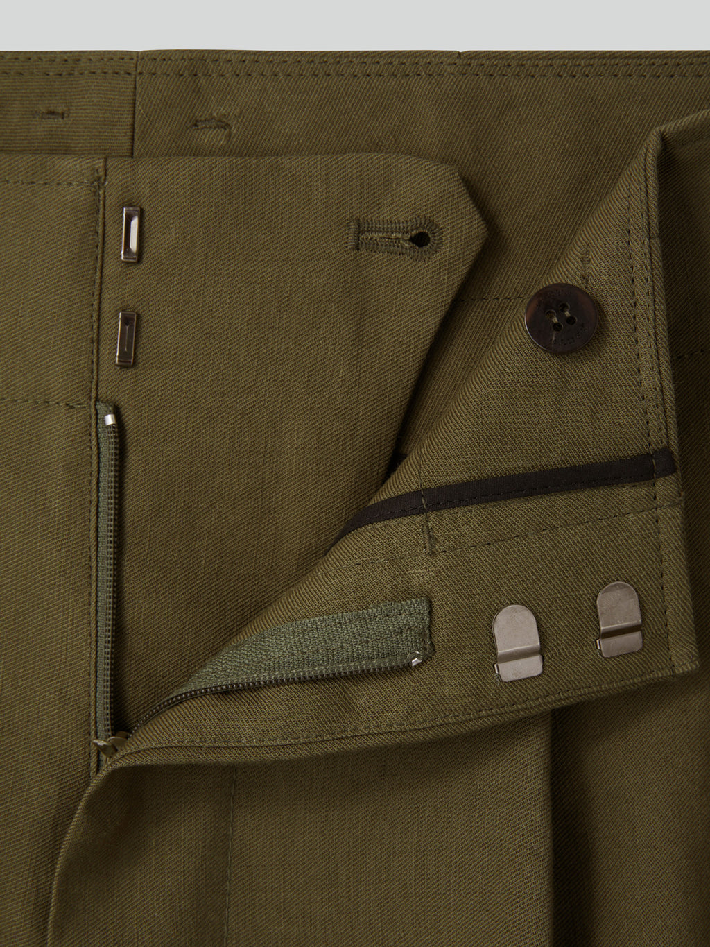 Recto - Linen Blend Pleated Pants (Khaki) product image 7 | TRAB K-Fashion Australia
