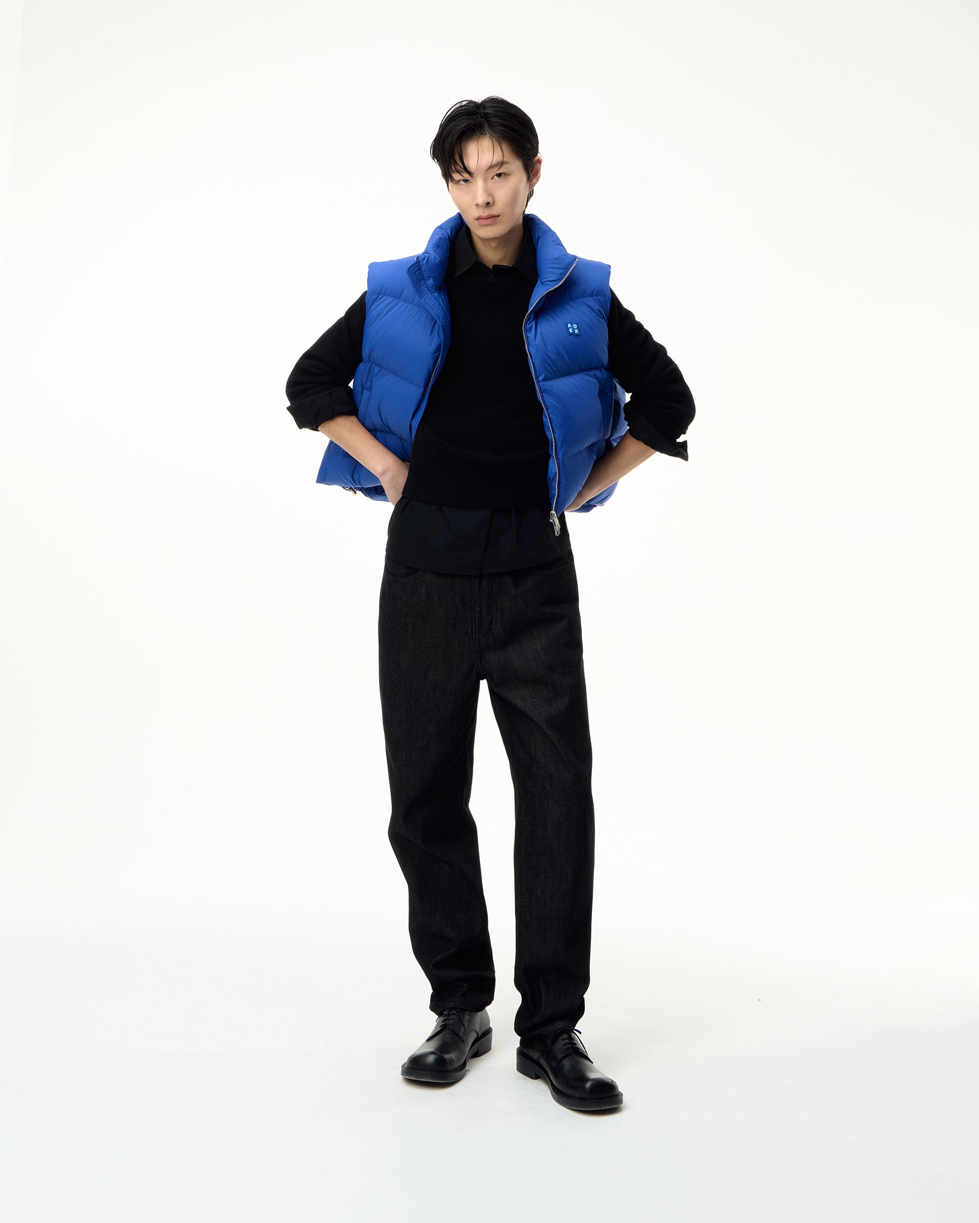 Ader Error - Sig; BL Tag puffer vest 01 (Z-Blue) product image 8 | TRAB K-Fashion Australia