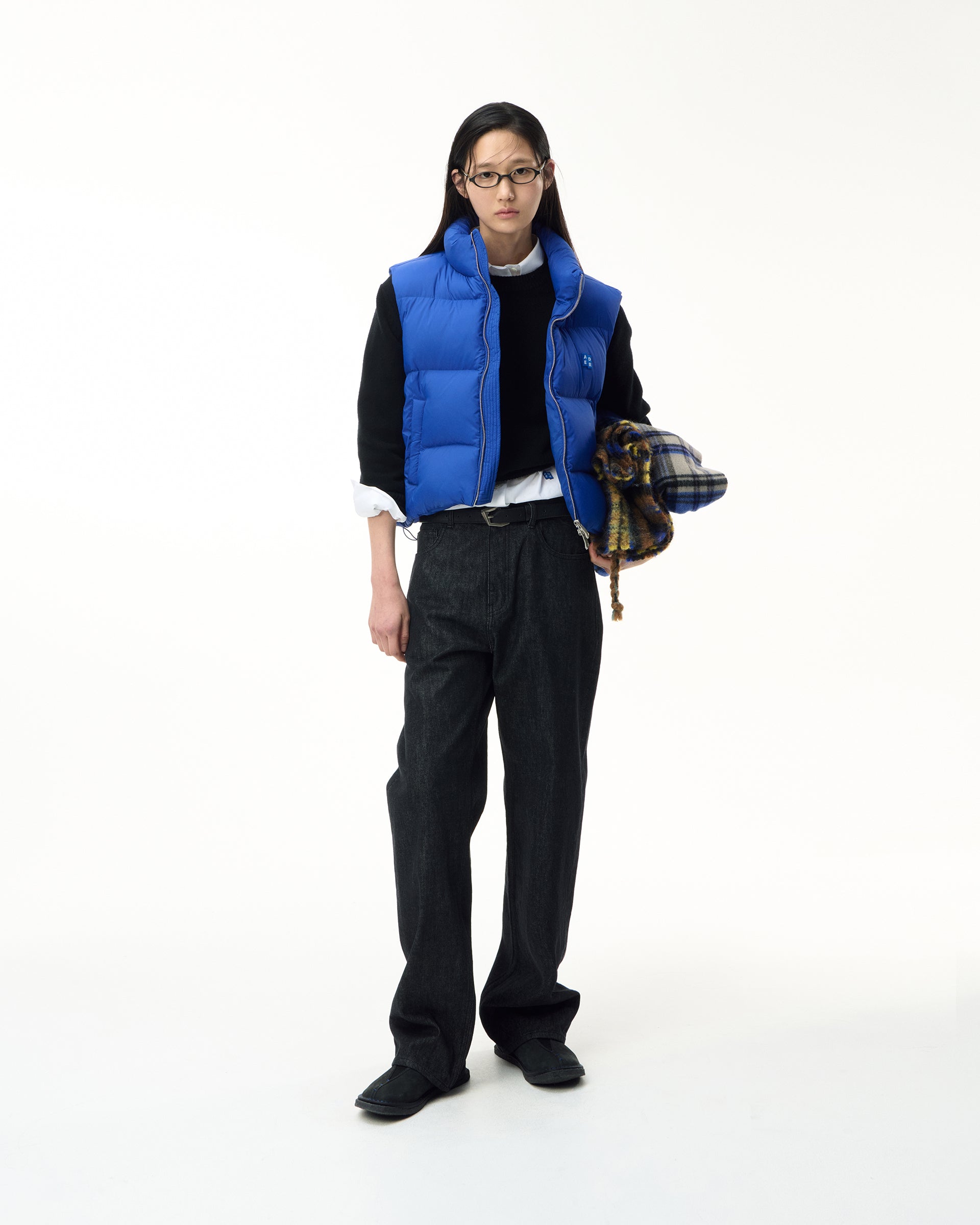 Ader Error - Sig; BL Tag puffer vest 01 (Z-Blue) product image 1 | TRAB K-Fashion Australia