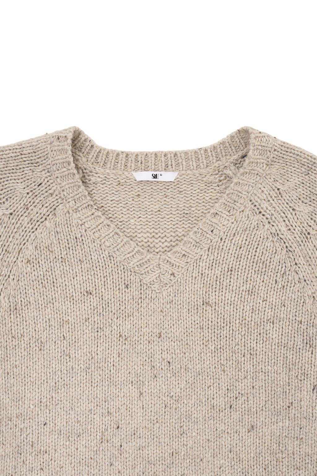 STU - Super Fine Wool V-neck Knit (Sand) product image 18 | TRAB K-Fashion Australia