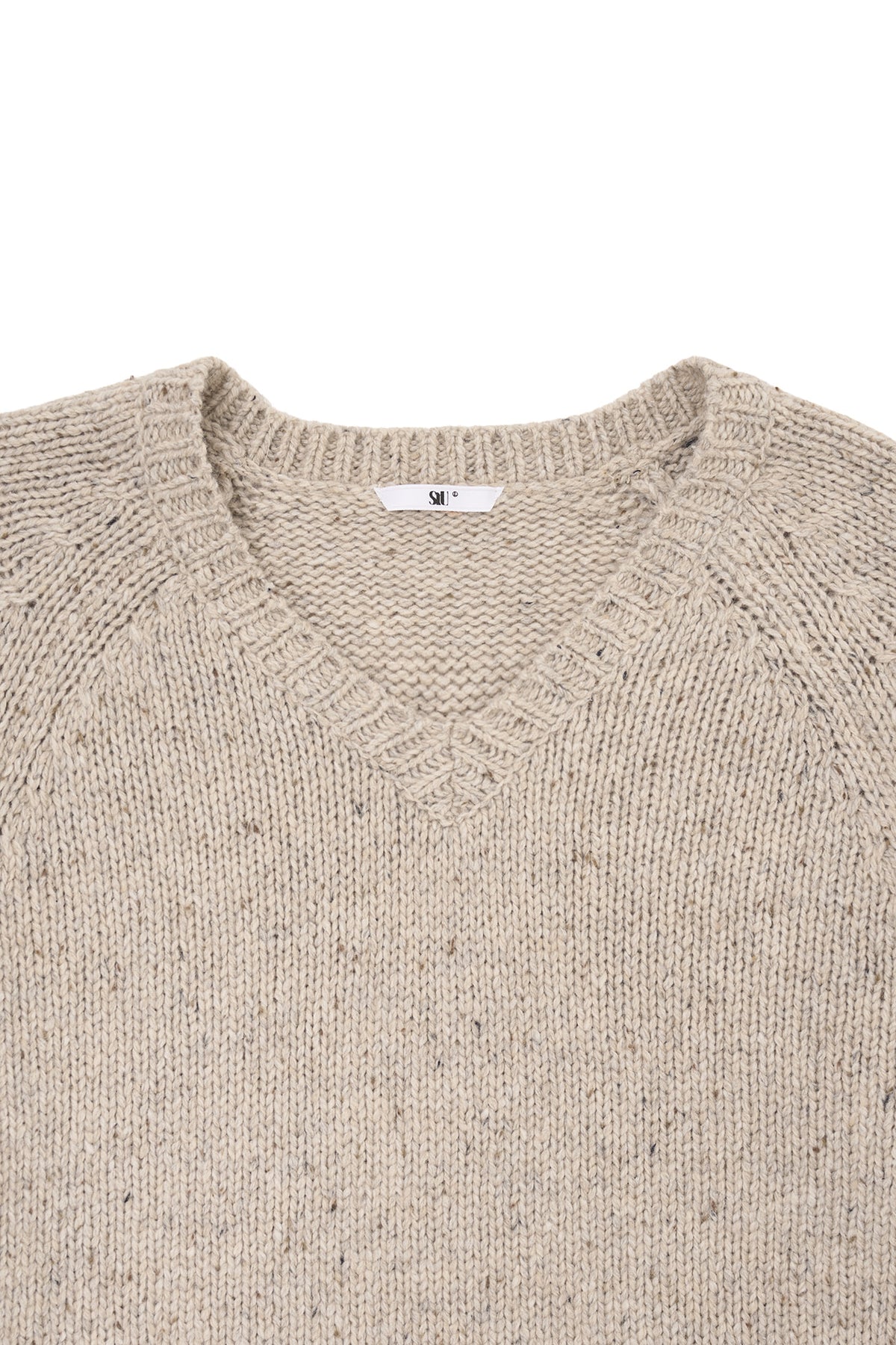 STU - Super Fine Wool V-neck Knit (Sand) product image 18 | TRAB K-Fashion Australia