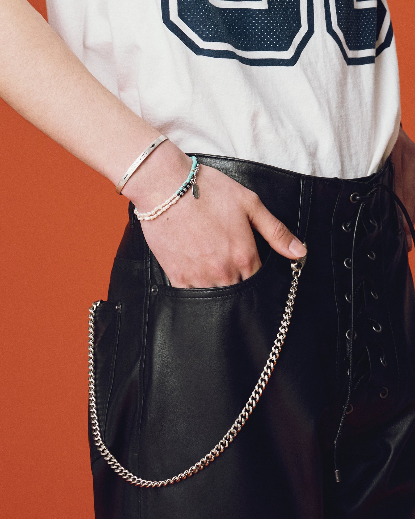 Numbering - Leather Chain Card Holder #1051 product image 2 | TRAB K-Fashion Australia
