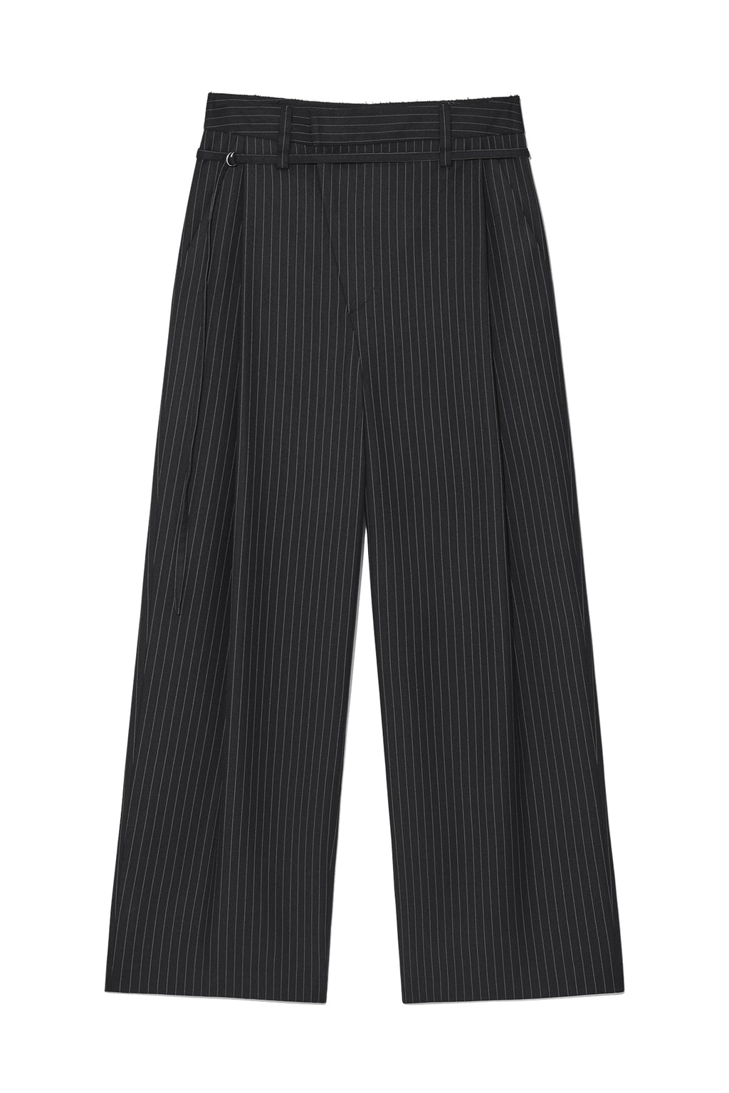 Matin Kim - Tuck Point Stripe Trouser (Charcoal) product image 1 | TRAB K-Fashion Australia