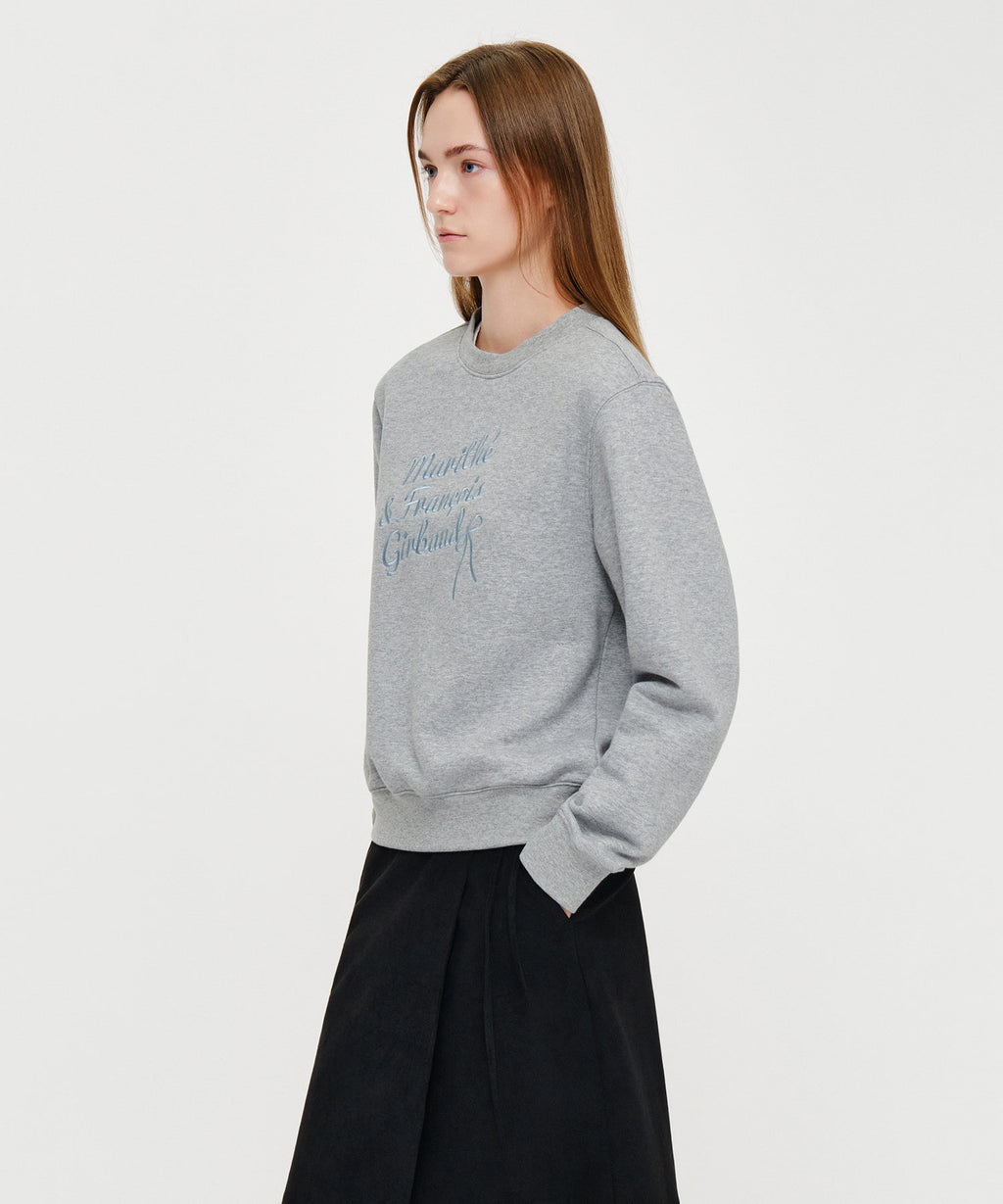 Marithe & Francois Girbaud - Ribbon Graphic Sweatshirt (brushed) (Heather Gray) product image 2 | TRAB K-Fashion Australia