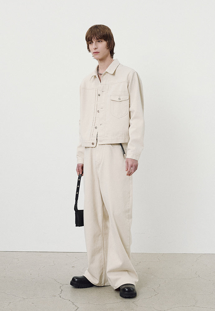 Tonywack - Denim Trucker Jacket 01 (Ecru) product image 3 | TRAB K-Fashion Australia