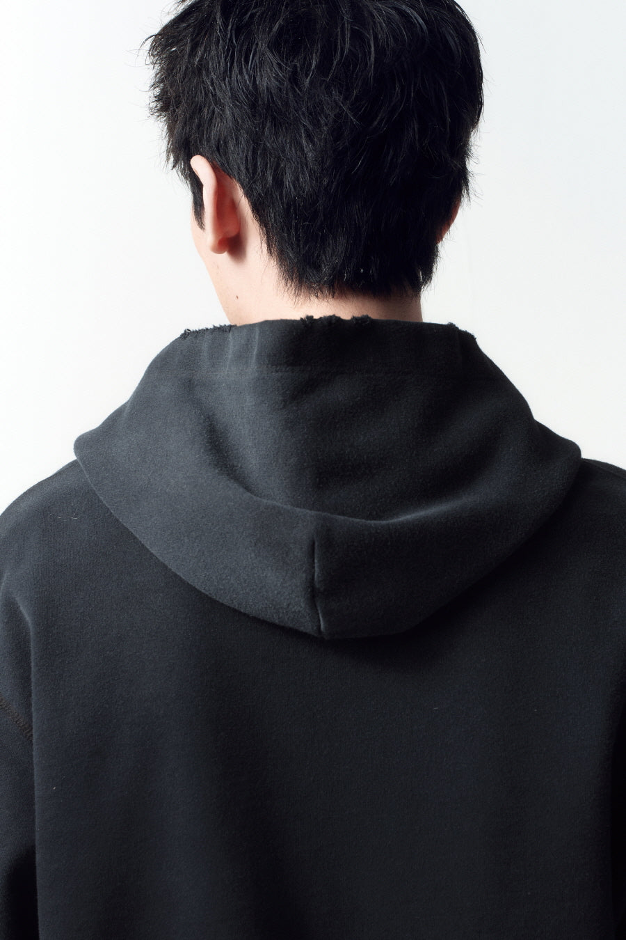 Insilence - Distressed Vintage Zip-Up Hoodie (Washed Black) product image 5 | TRAB K-Fashion Australia