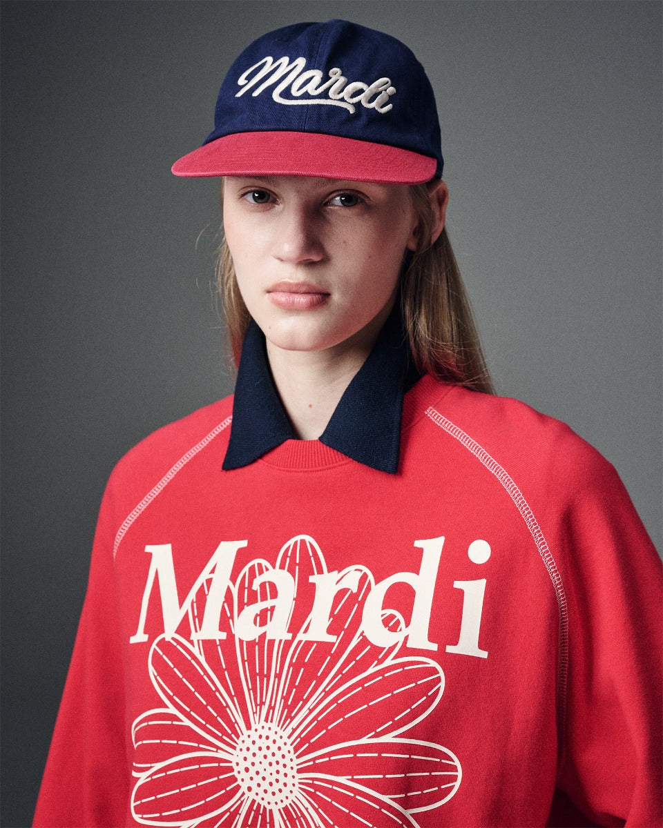 Mardi Mercredi - Sweatshirt Raglan Flowermardi (Red Ivory) product image 1 | TRAB K-Fashion Australia