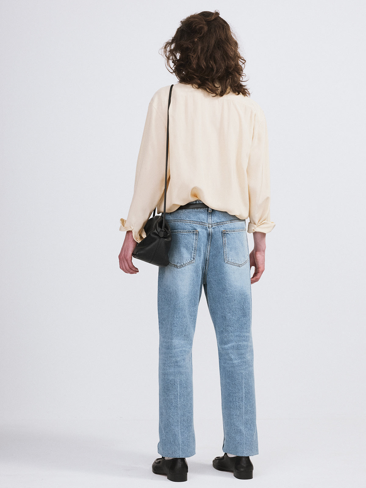 Recto - Wrinkled Fluid Shirt (Butter Beige) product image 3 | TRAB K-Fashion Australia