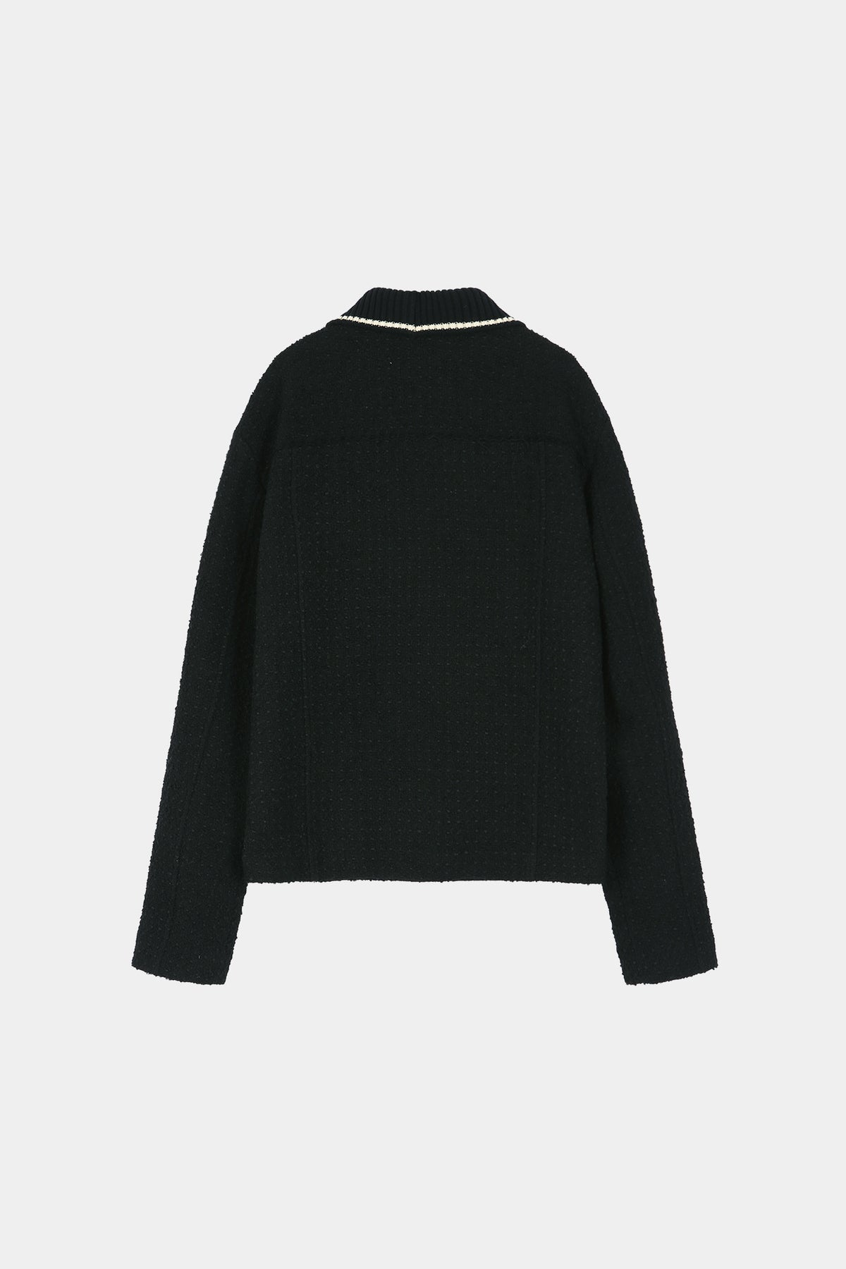 Andersson Bell - Knit Collar Tweed Cardigan (Black) product image 9 | TRAB K-Fashion Australia