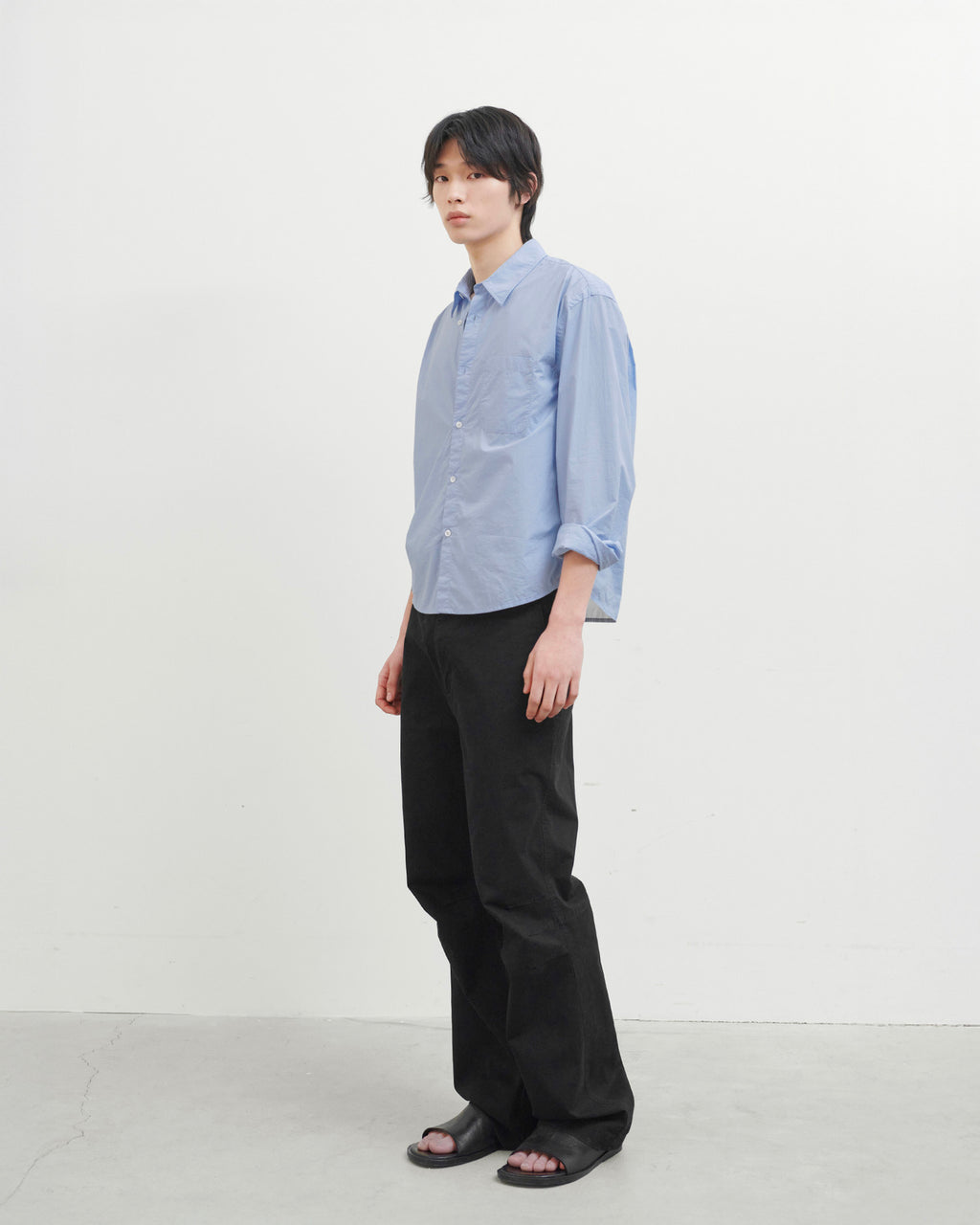 Brownyard - Waist Cut Shirt (Blue) product image 3 | TRAB K-Fashion Australia