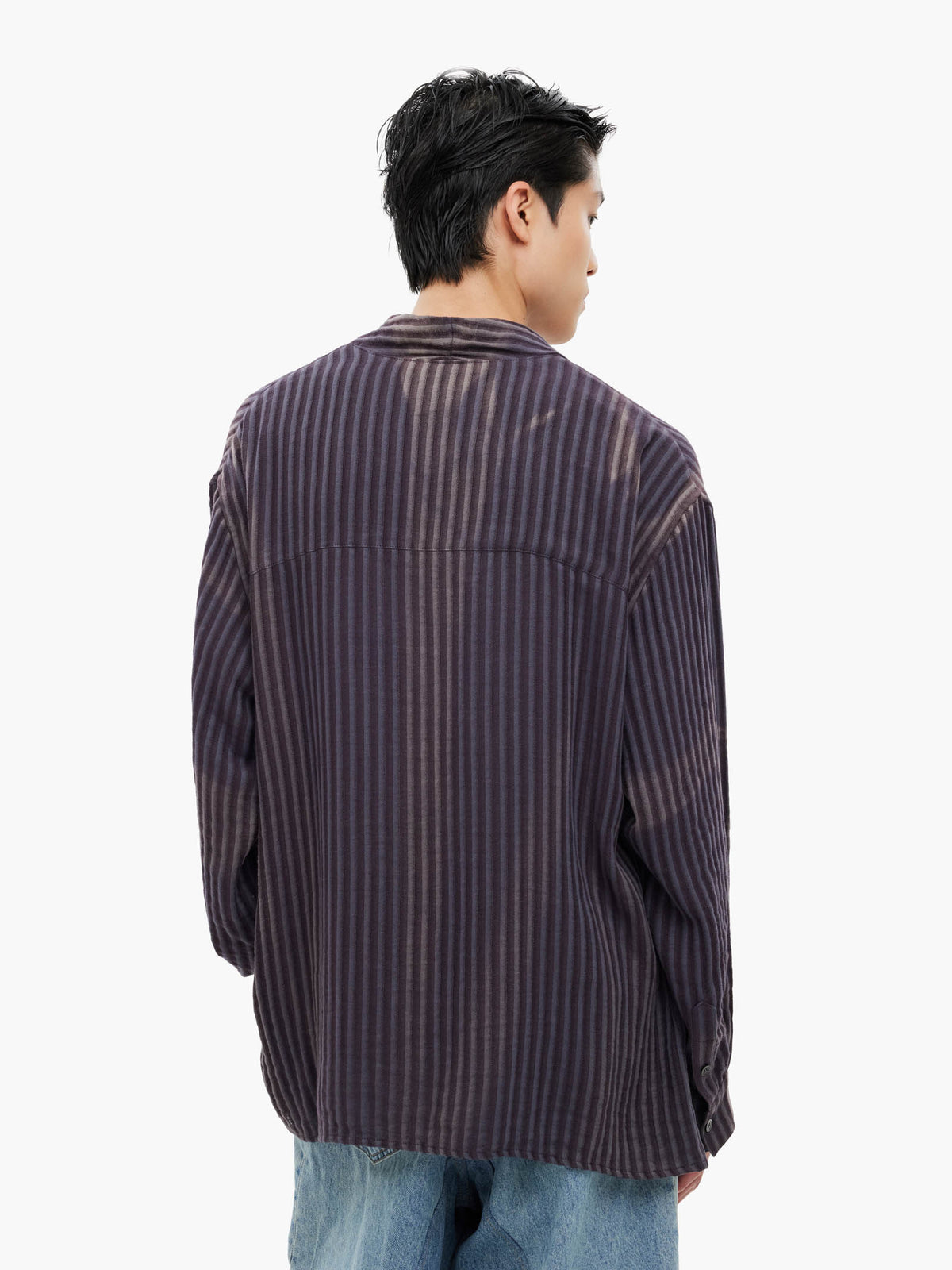 Jiyong Kim - Sun-Bleached Draped Shirt (Jacquard) product image 7 | TRAB K-Fashion Australia