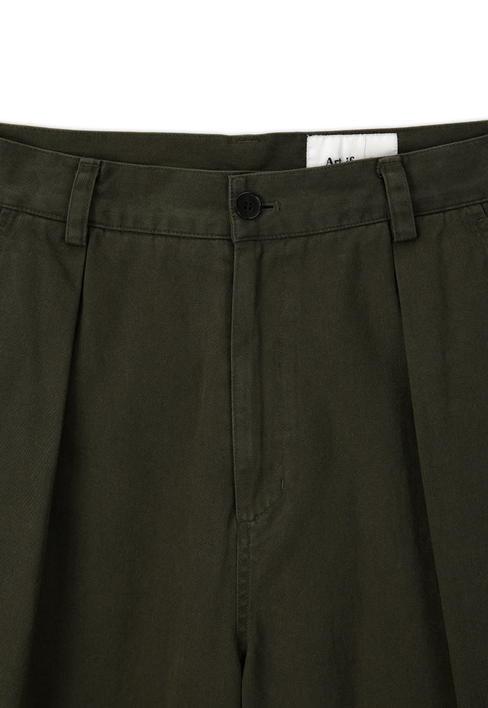 Art if acts - One Tuck Chino Pants (Olive) product image 8 | TRAB K-Fashion Australia